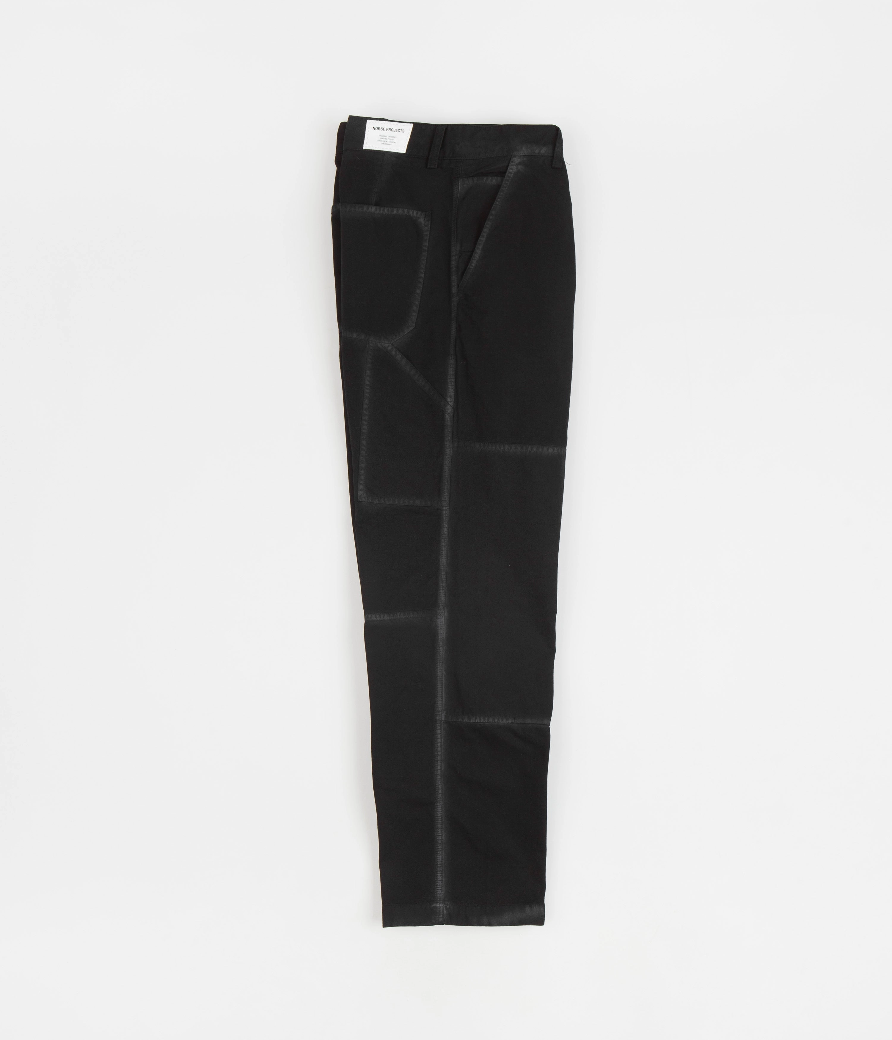 Daily Comfort Fit Norse Projects Lukas Tab Series Canvas Pants - Black