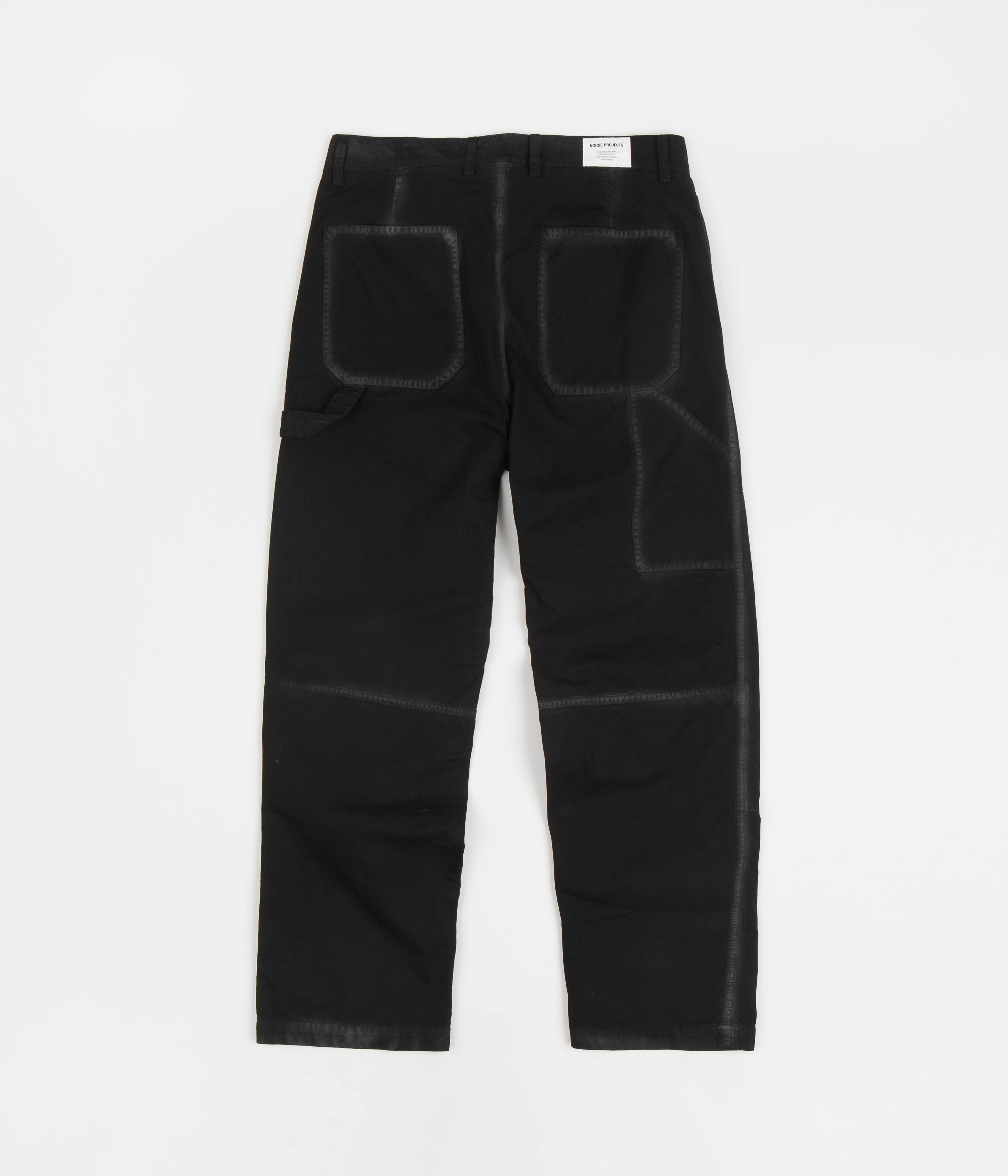 Rubberized Hem Norse Projects Lukas Tab Series Canvas Pants - Black