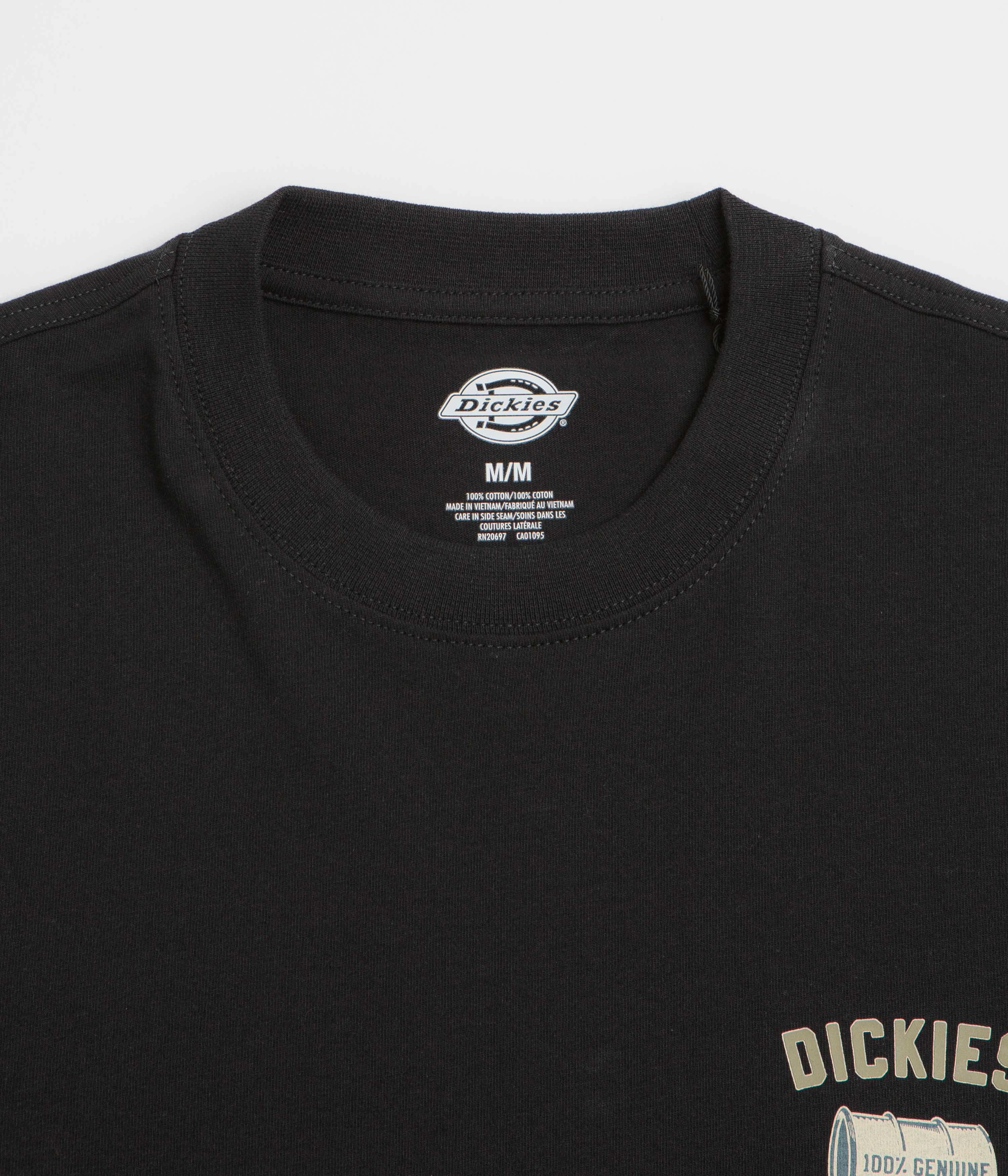 Dickies Service Crew T-Shirt - Black Layered Collar Date night