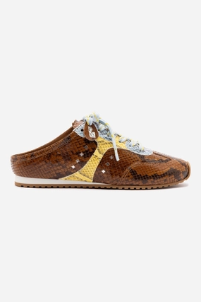 Slim Shape Stella Mule In Python Printed Leather