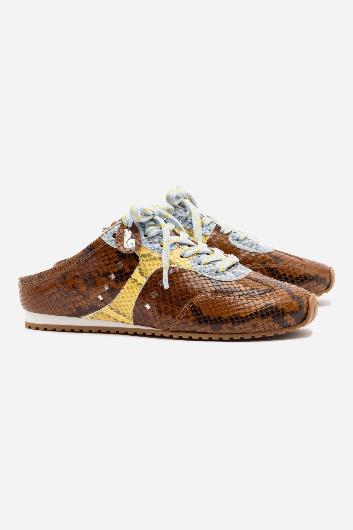 Stella Mule In Python Printed Leather retro look