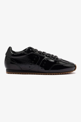 DurableMaterial Stella Sneaker In Black Patent Leather