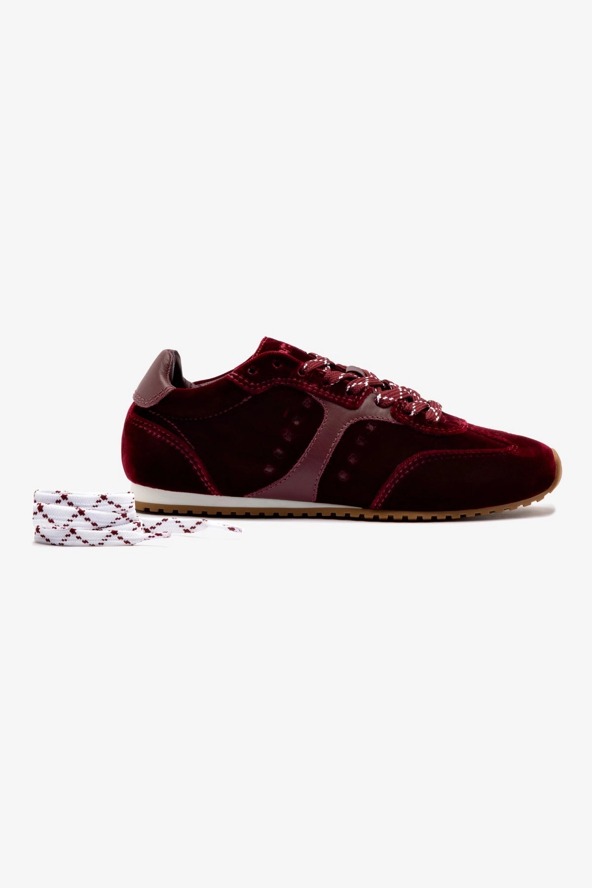 All Time Stella Sneaker In Wine Velvet