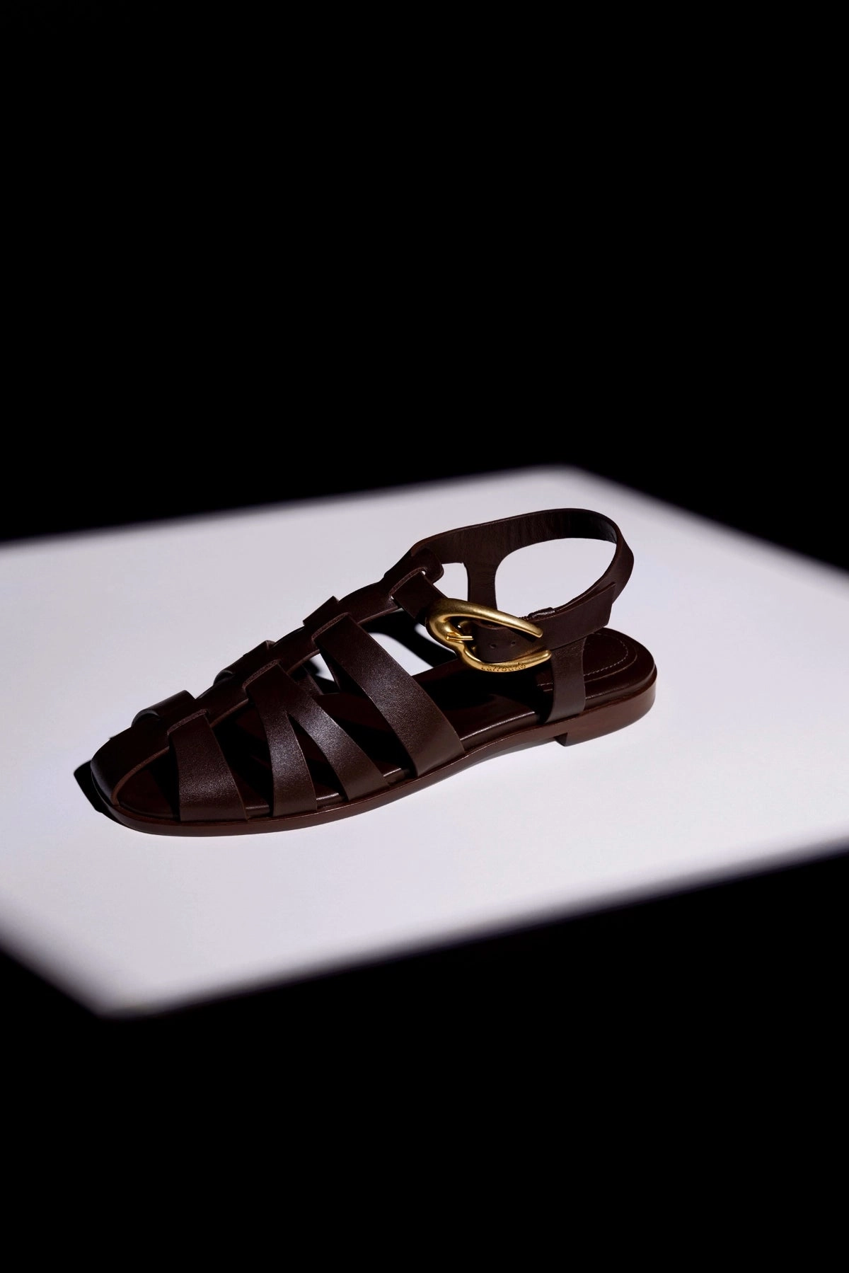 Comfortable Summer Walk Stevie Flat Sandal In Brown Leather
