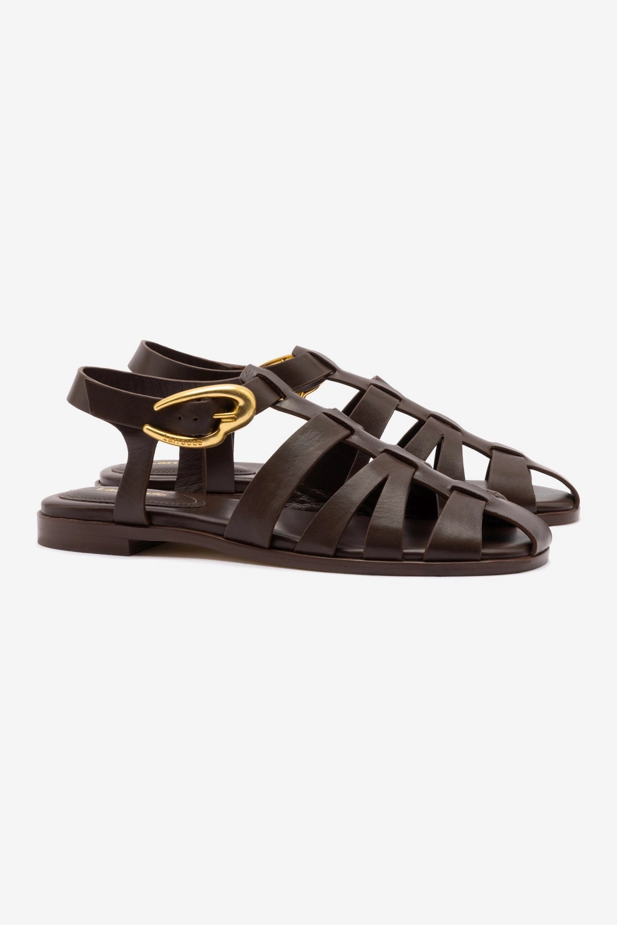 Arch support feature Stevie Flat Sandal In Brown Leather