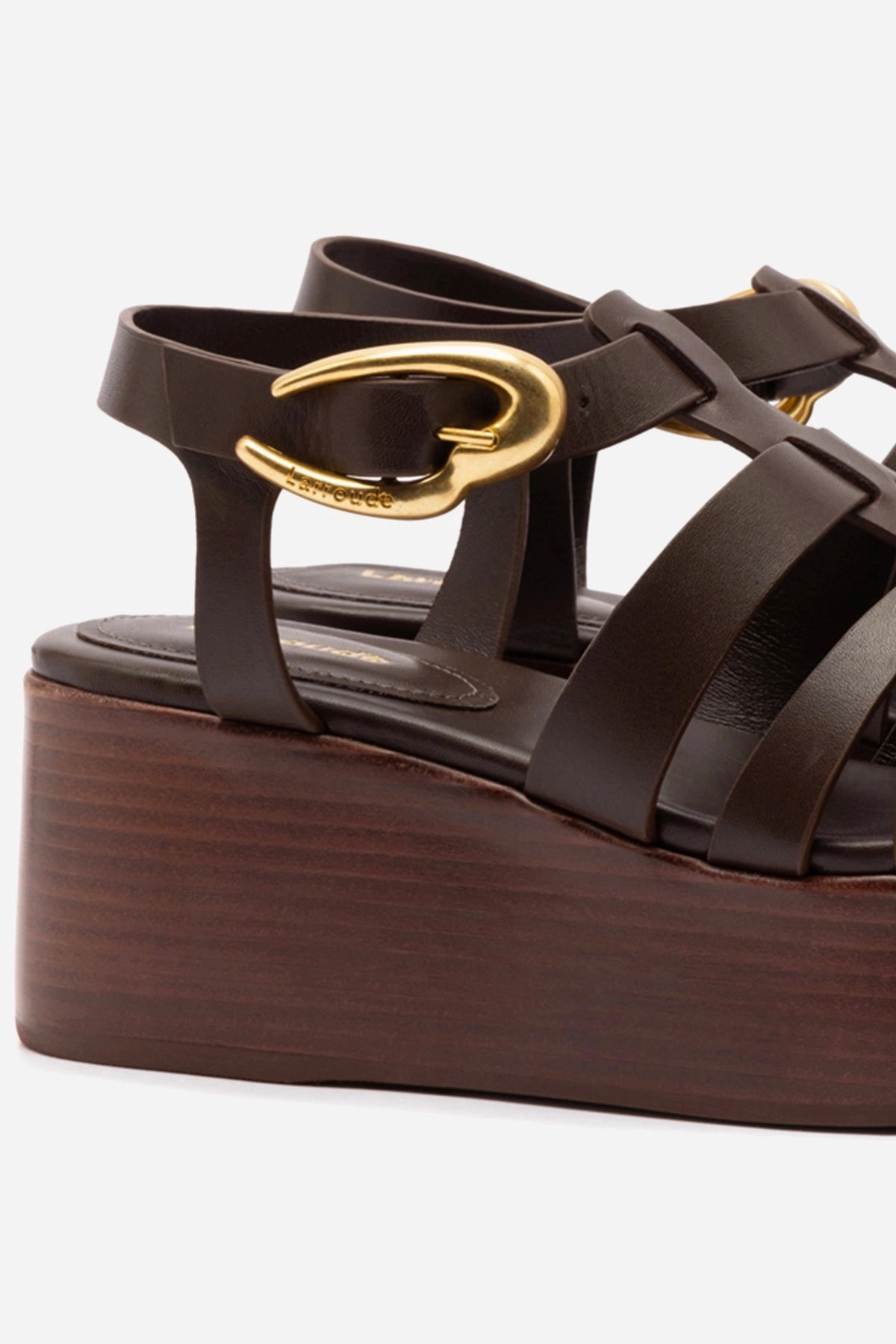 Footwear for Summer Stevie Verona Flatform Sandal In Brown Leather