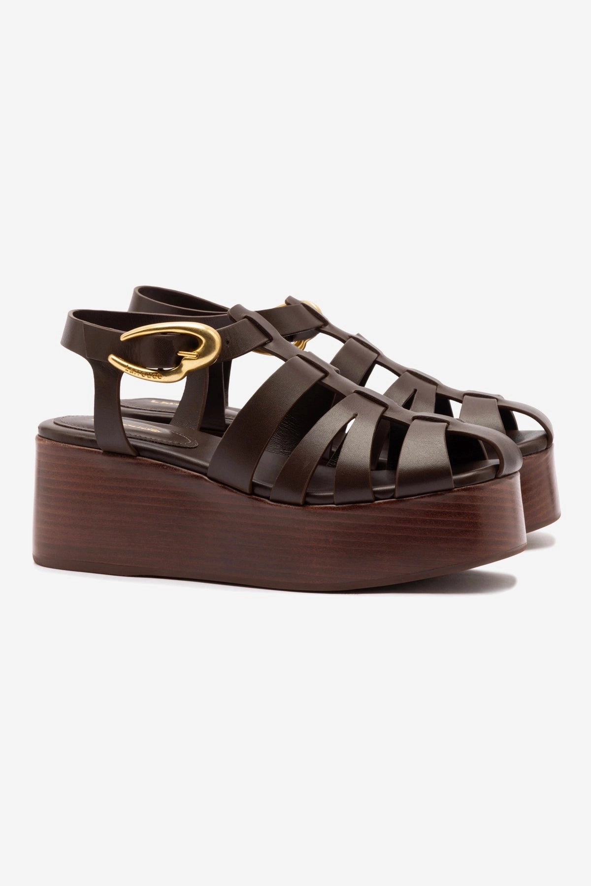 Vacation Fit Flexible Soft Stevie Verona Flatform Sandal In Brown Leather