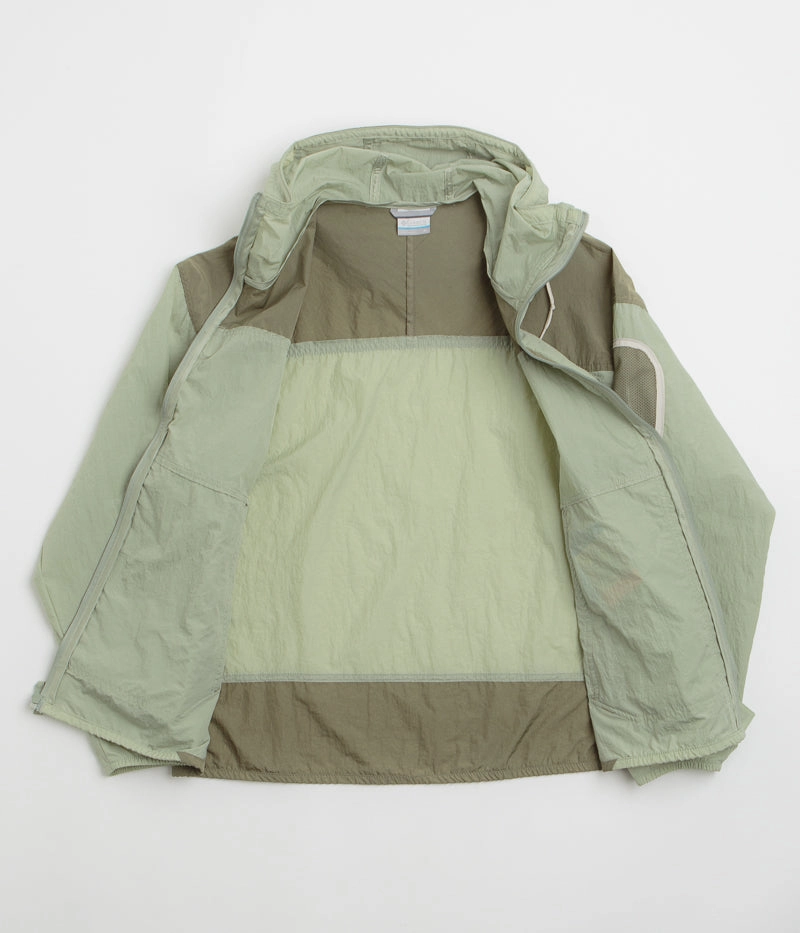 Columbia Challenger II Windbreaker Jacket - Safari / Stone Green RibbedTrims