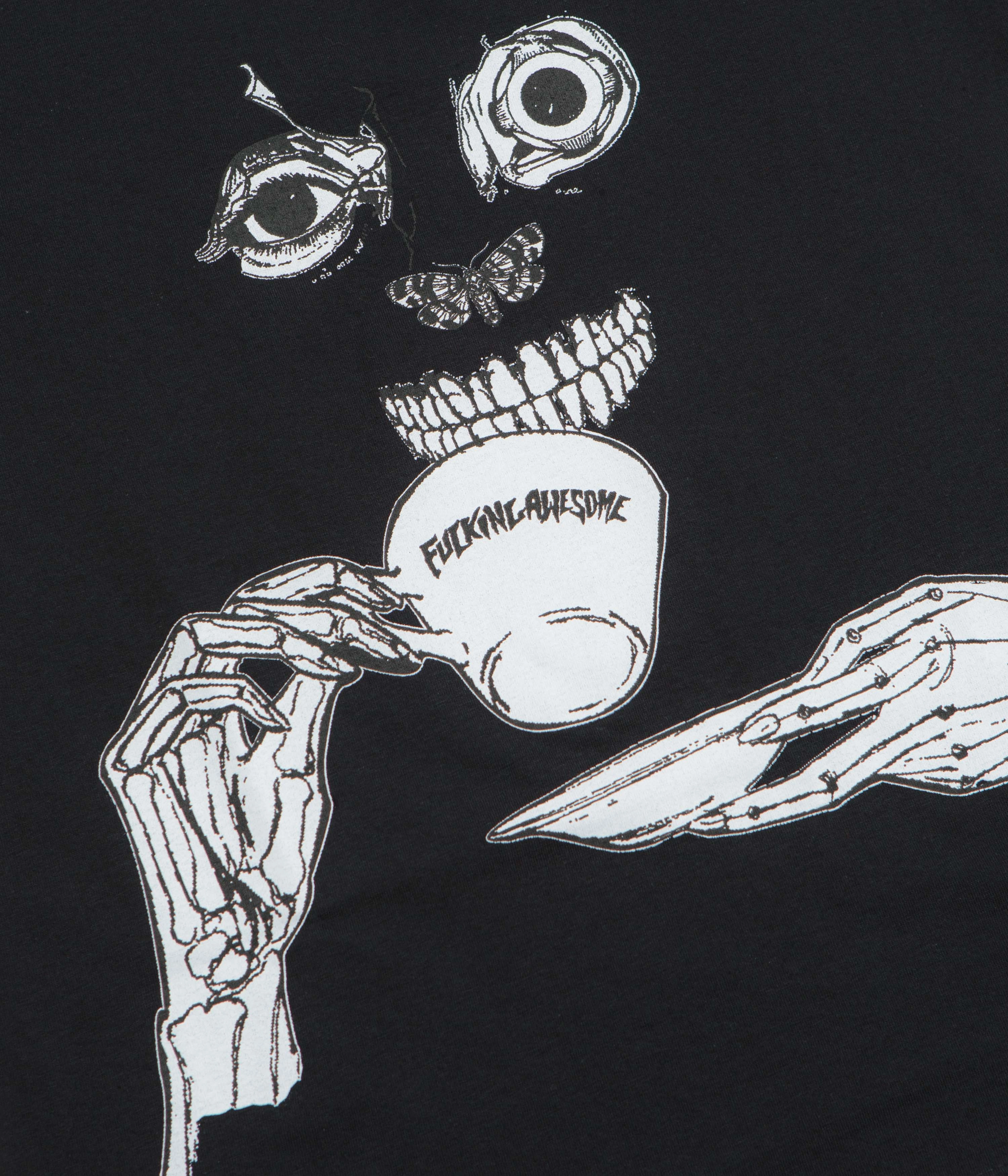 Casual Wearable Fucking Awesome Teethface T-Shirt - Black