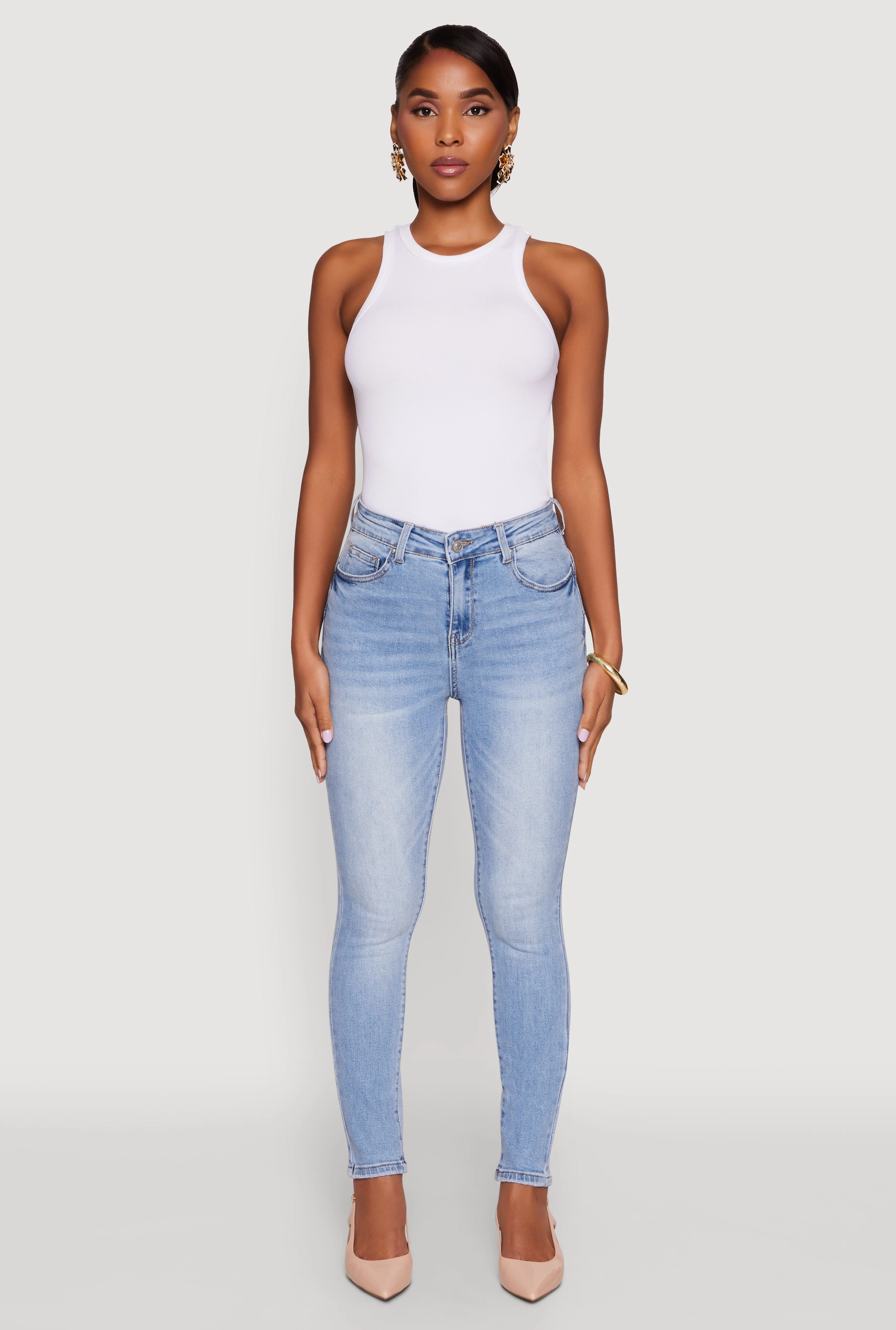 Street Mood WAX Push Up High Rise Skinny Jeans