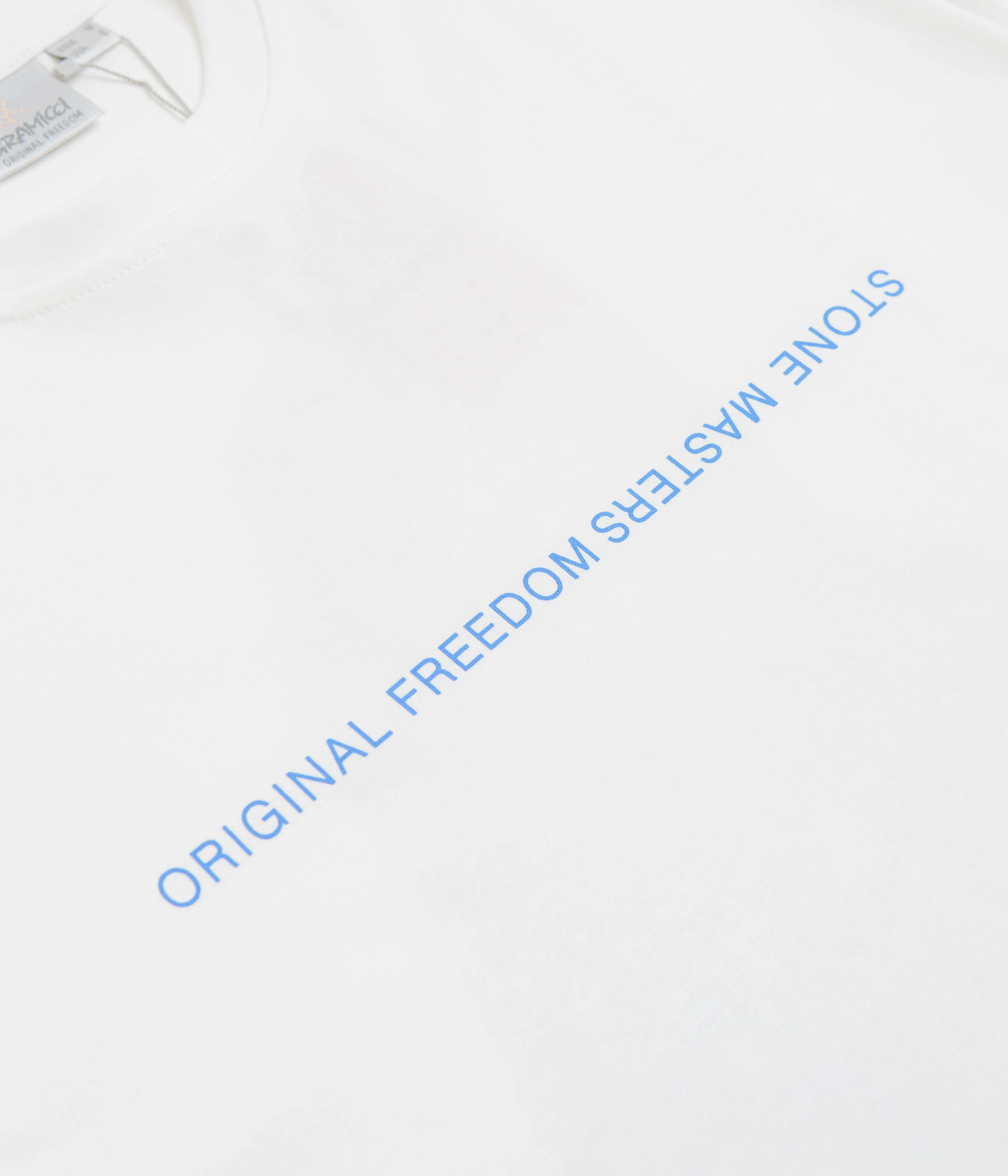 Taped Neckline Gramicci Stonemasters Graphic T-Shirt - White