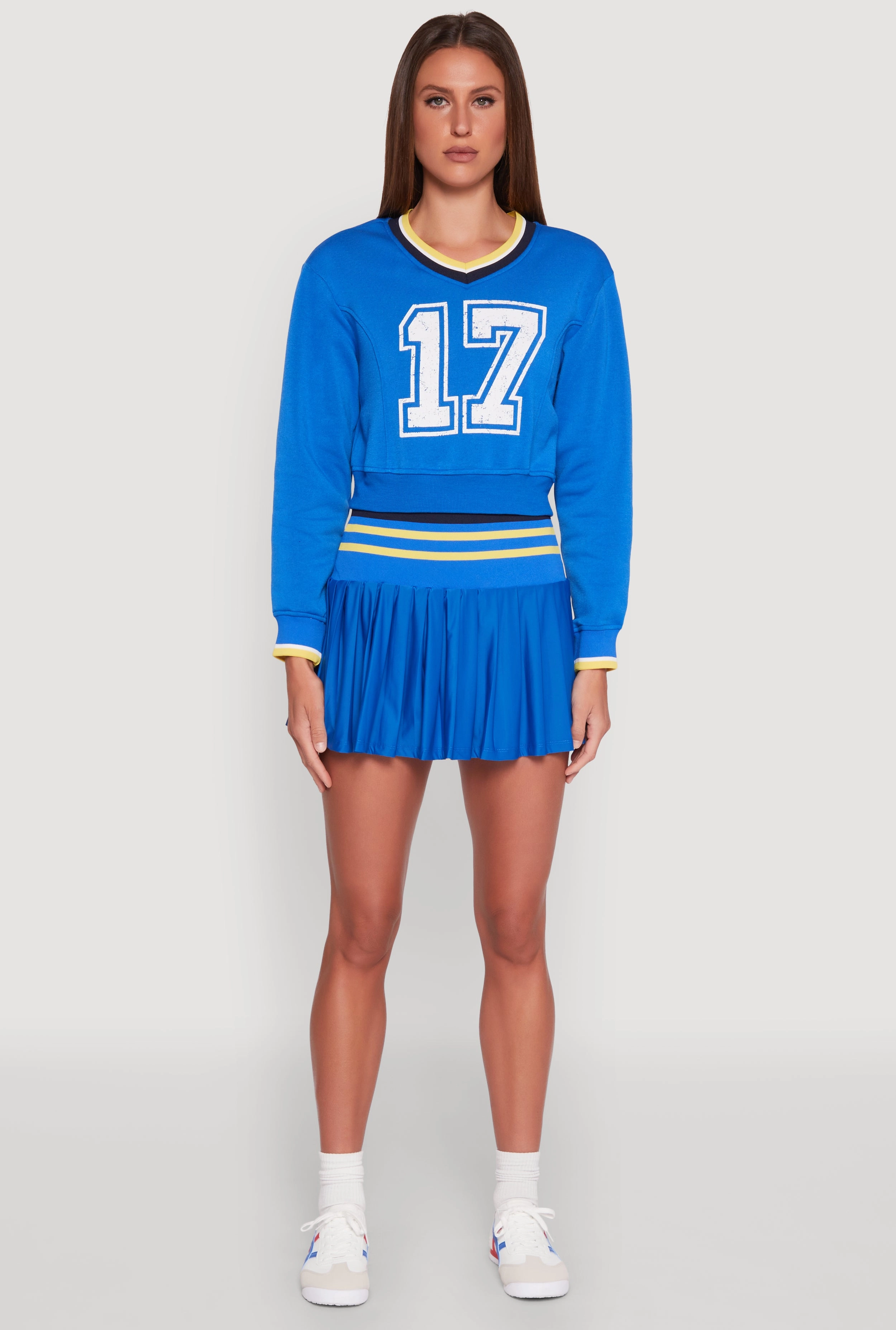 Varsity Stripe Waistband Tennis Skirt Luxury Finish Seasonal Drop