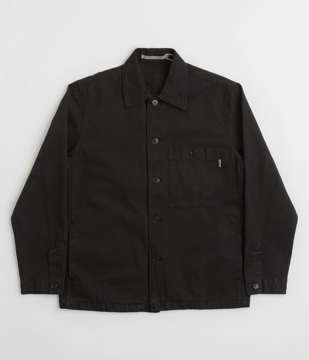 Norse Projects Standard Twill Overshirt - Black City Layer Style