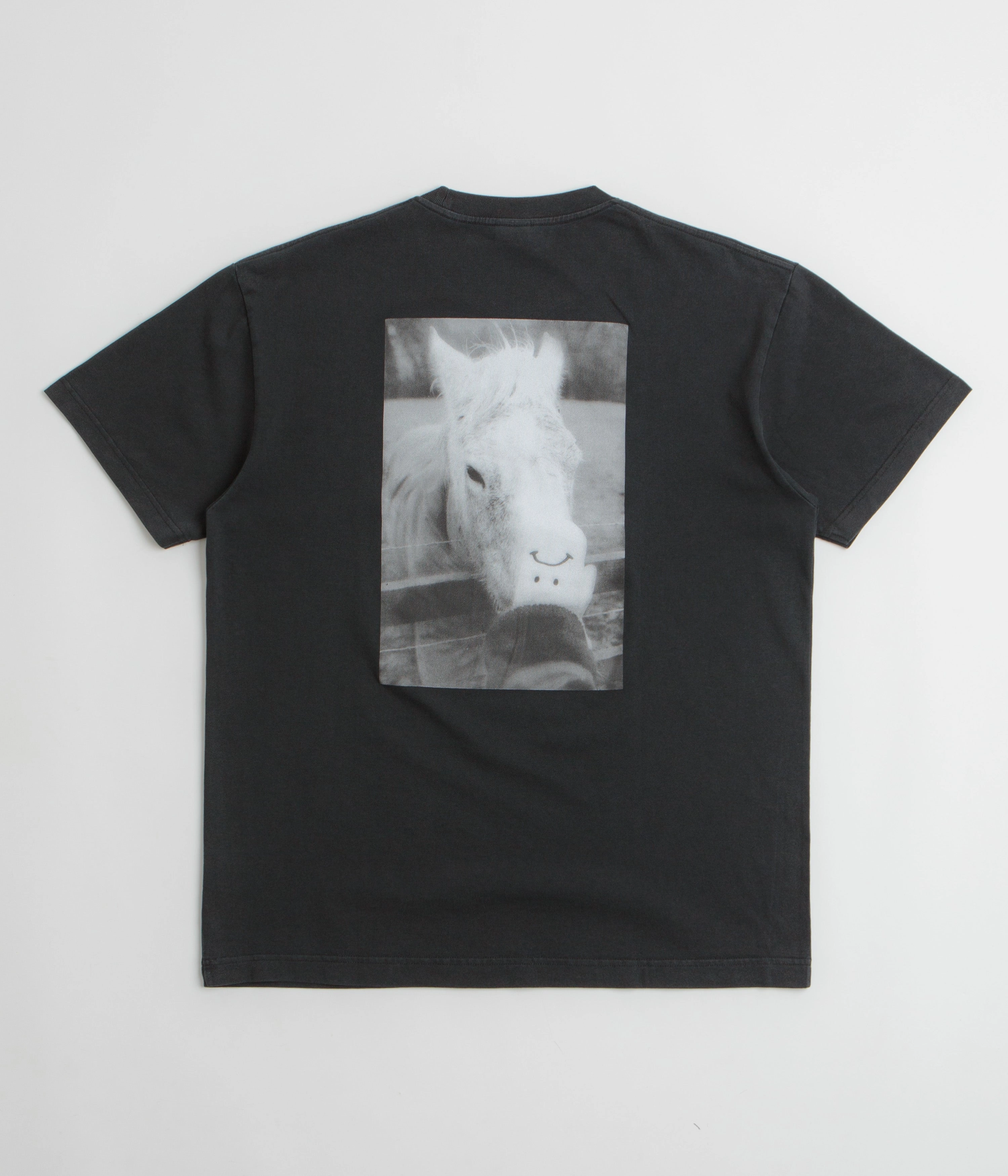 Polar Horse Hand T-Shirt - Silver Black Casual All-Day Seamless construction