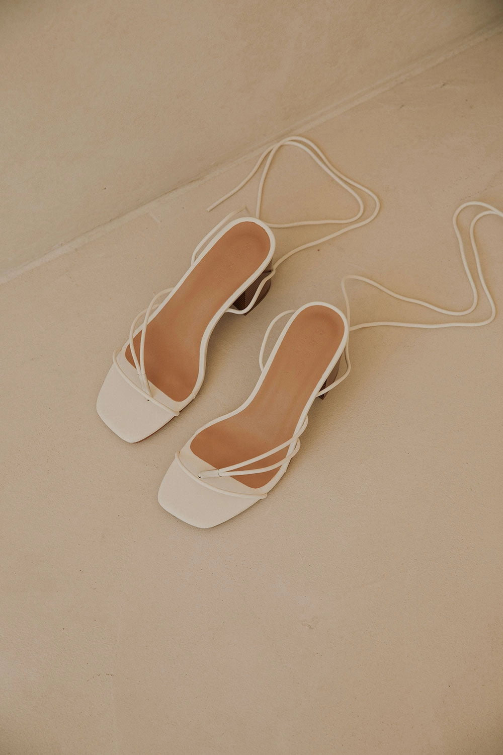 Zita Strappy Heels - White Fashionable Pumps