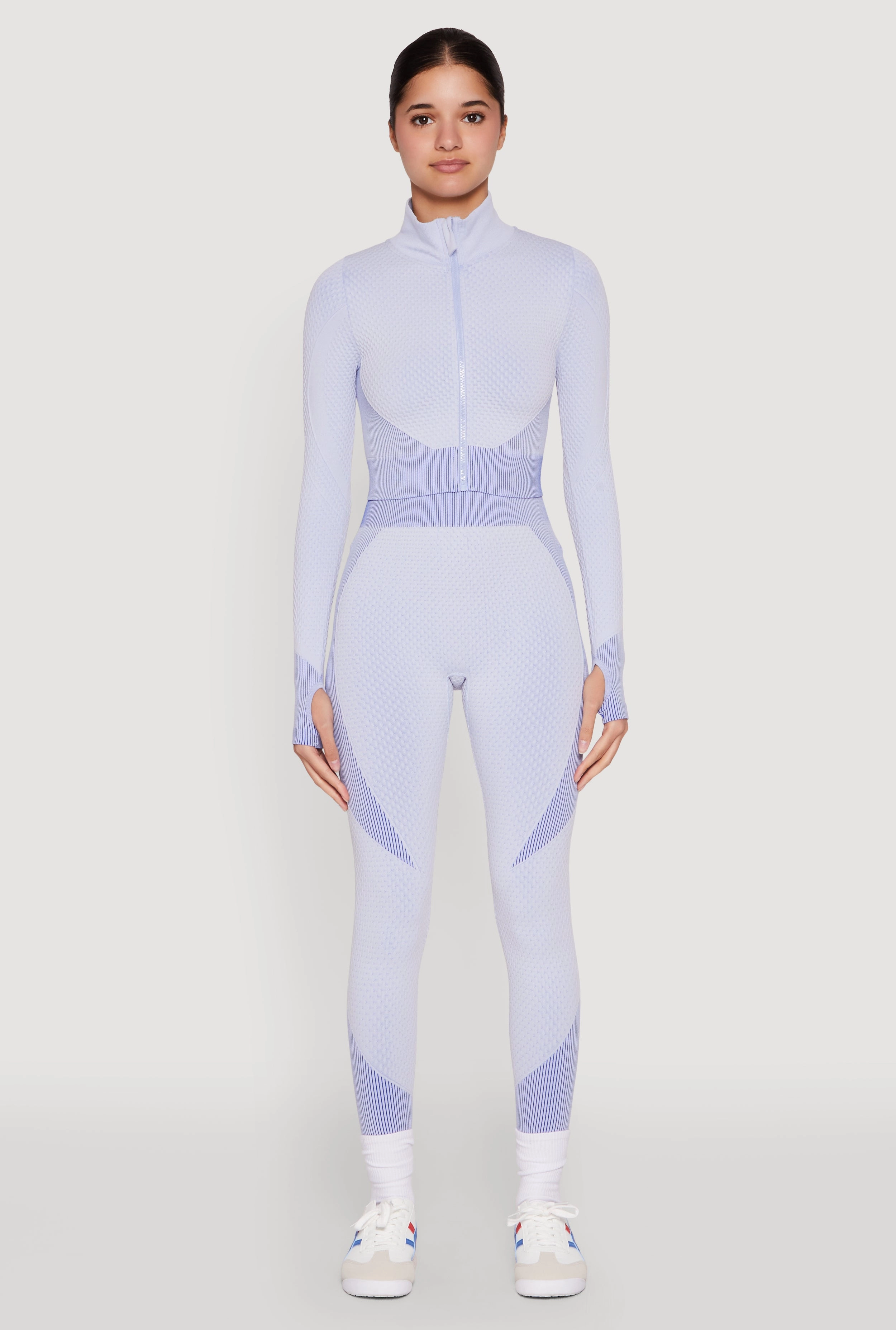 Feel Fresh Striped Detail Two Tone Leggings