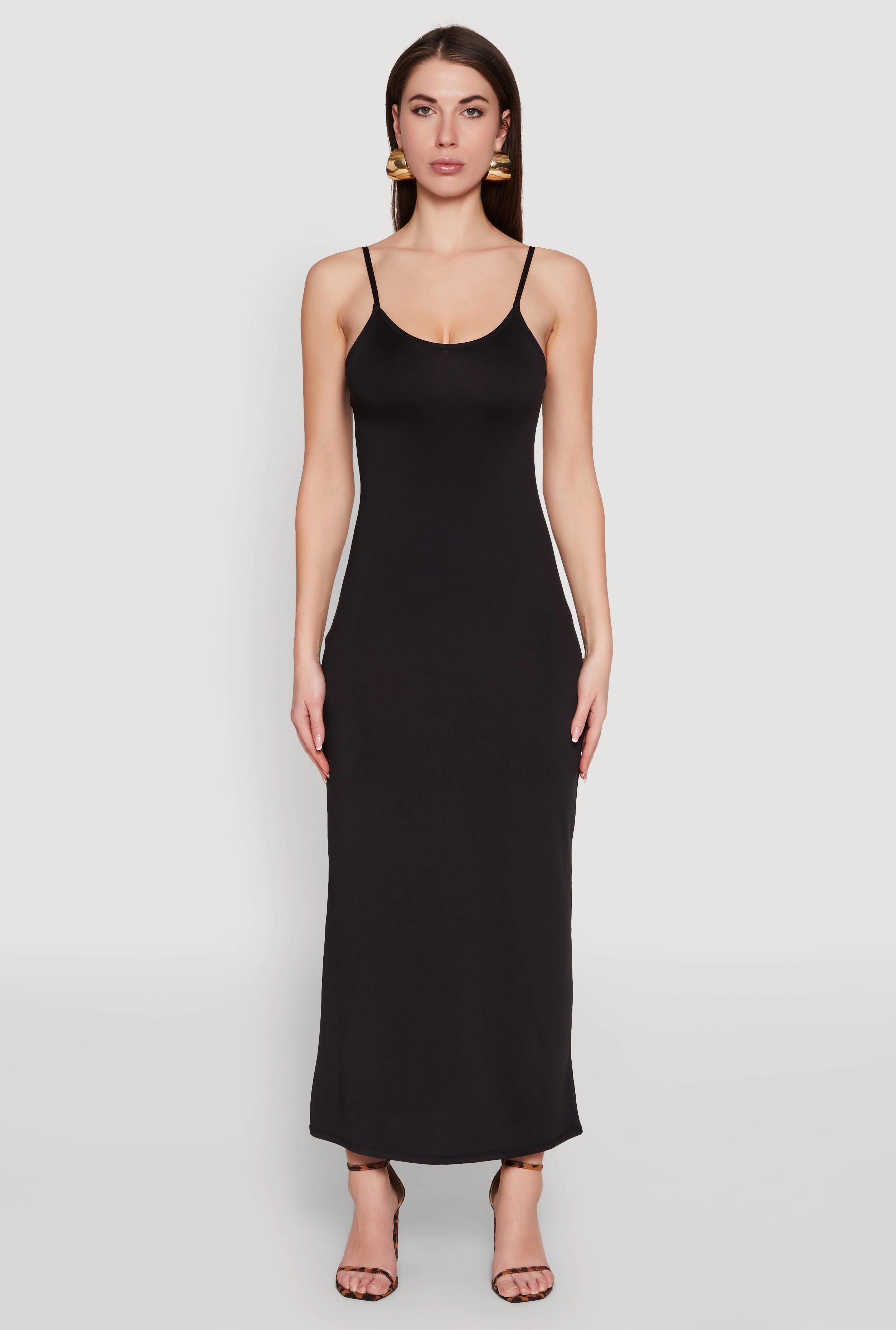 Scoop Neck Cami Maxi Dress Fashionable Layers Ceremony Ready
