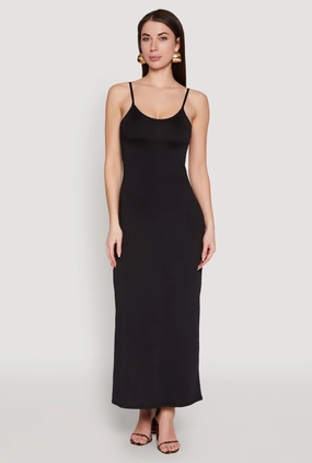 Refined Simplicity Scoop Neck Cami Maxi Dress