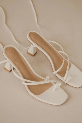Tamia Heels - White Evening Footwear Fashion Sandals