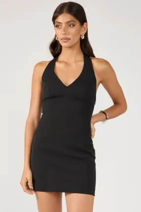 Sleek Form Oversized-Fit Perfect Stranger Siren Tailored Mini Dress Black