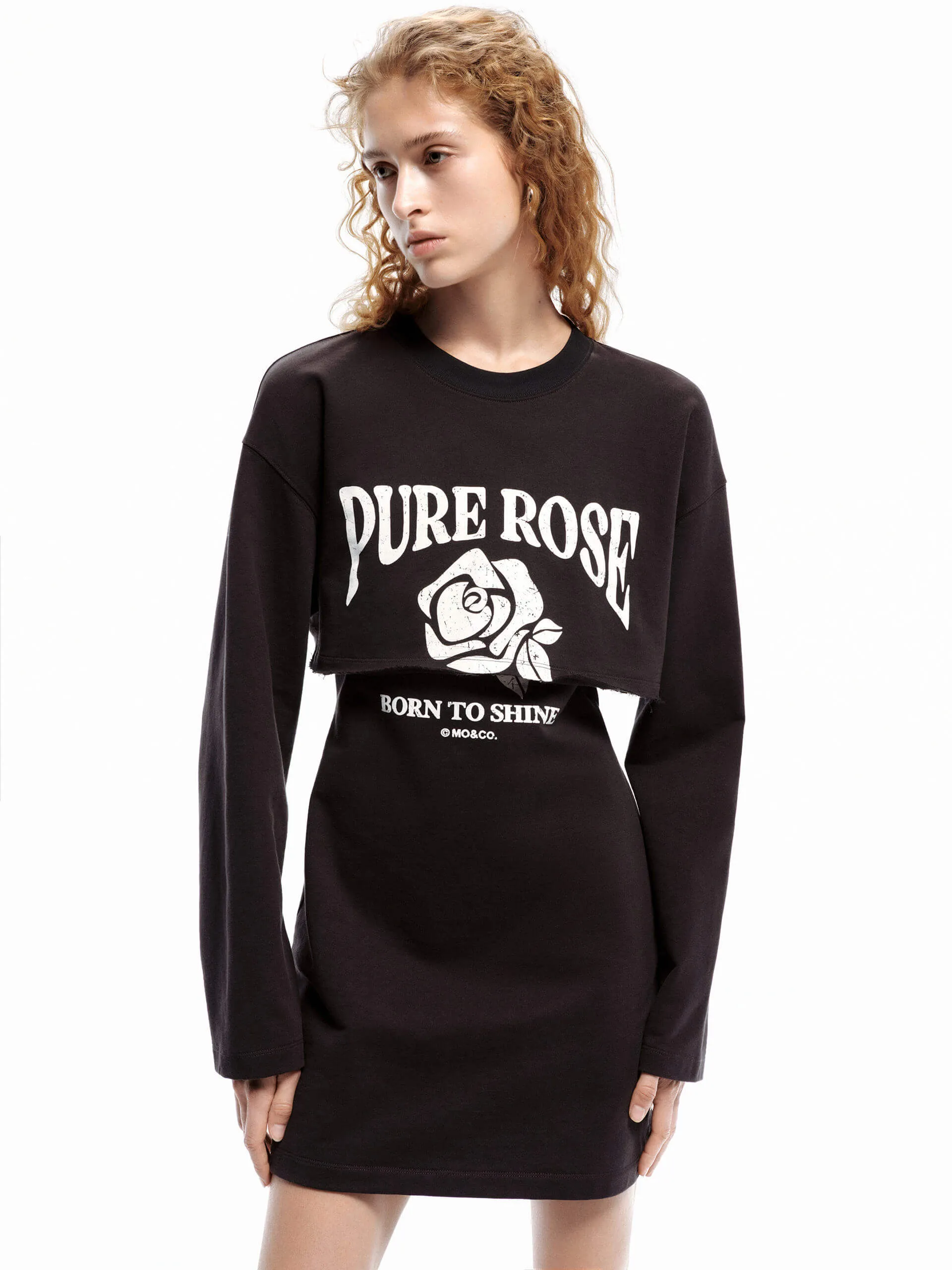 Quick Look Subtle-Print Rose Pattern Tank Dress