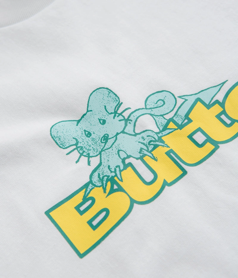 Butter Goods Rat Logo T-Shirt - White Comfortable Stretch