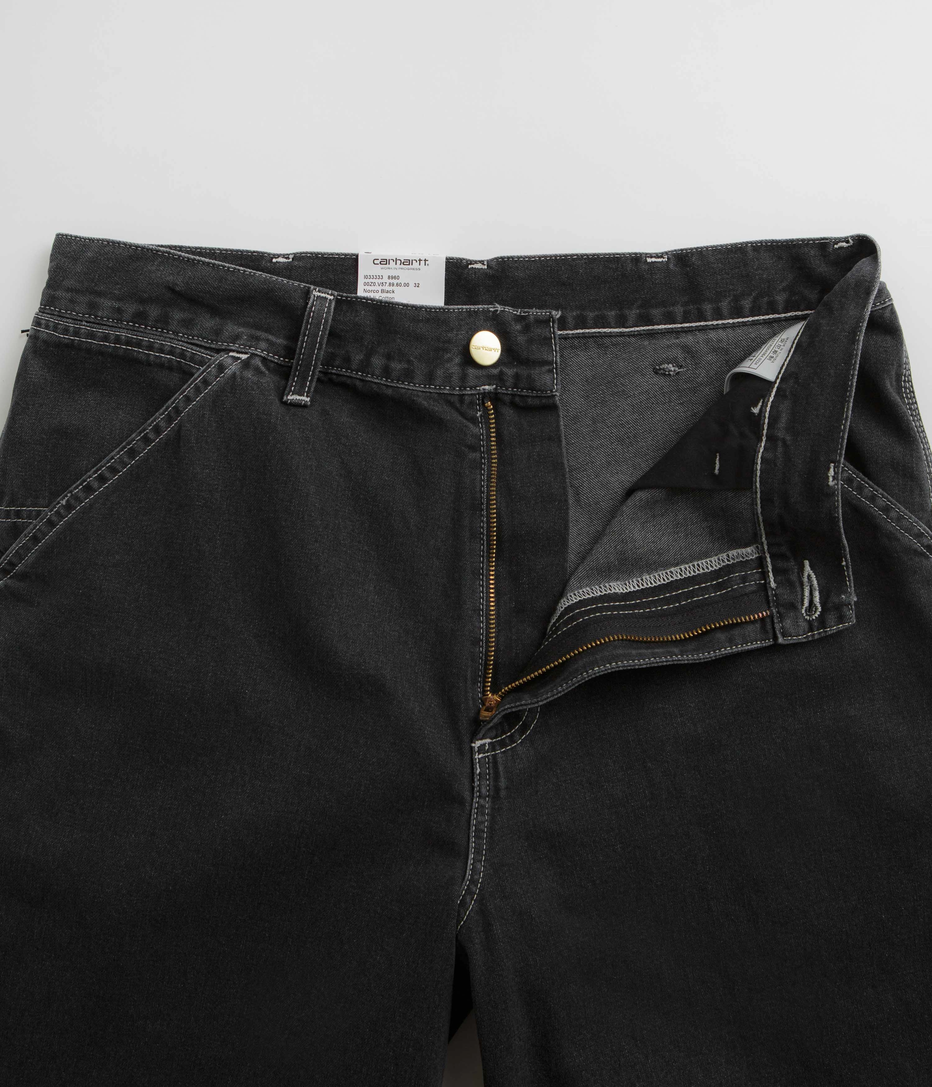 Carhartt Simple Shorts - Heavy Stone Washed Black compression support
