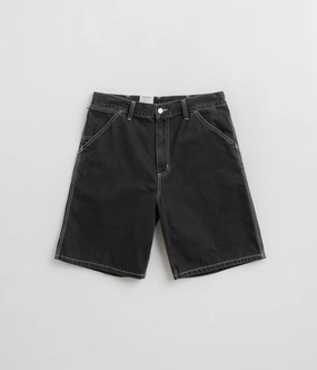 Carhartt Simple Shorts - Heavy Stone Washed Black Slim Fit Wear Quick Access Cargo Pockets