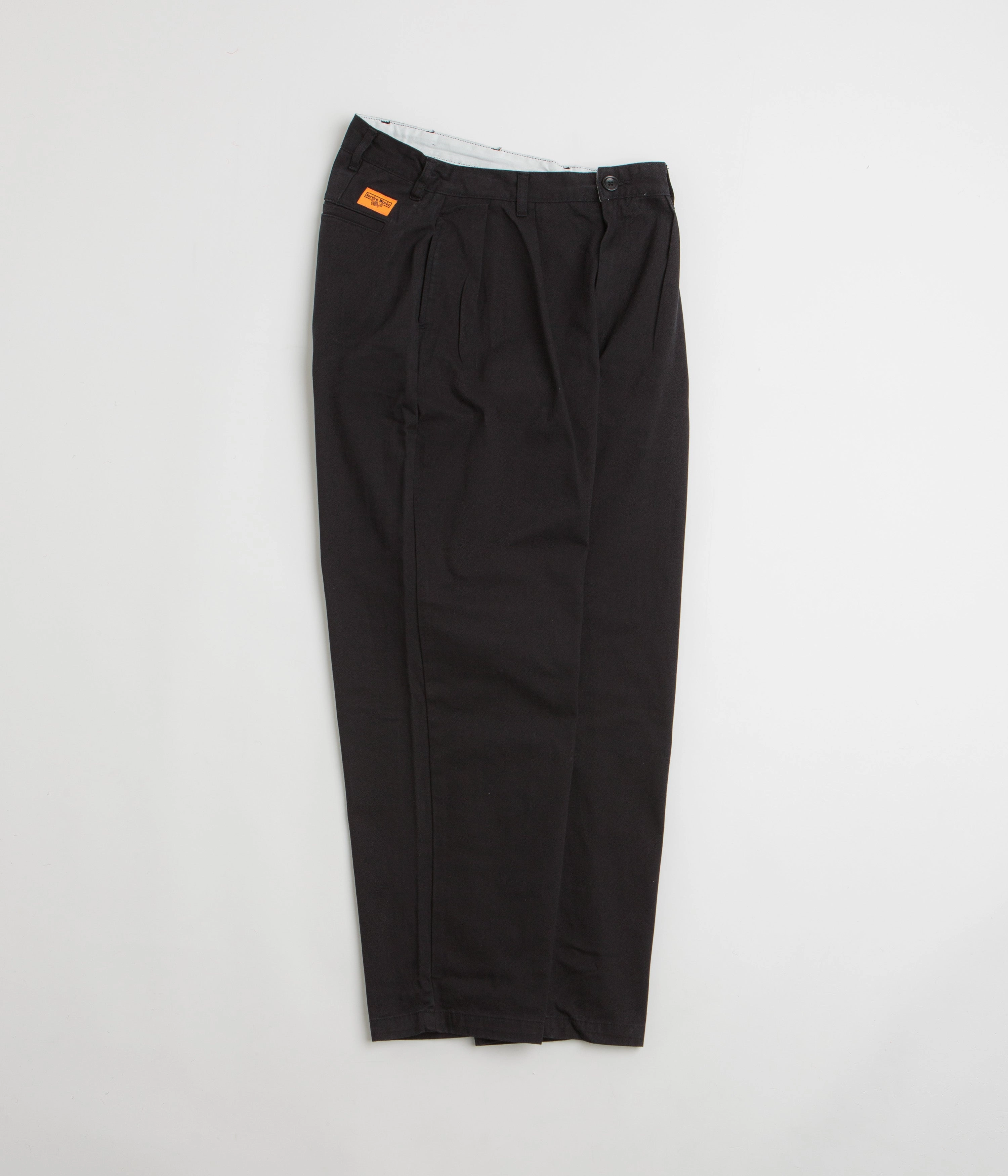 Contrast Trim Essential Look Service Works Drill Part Timer Pants - Black