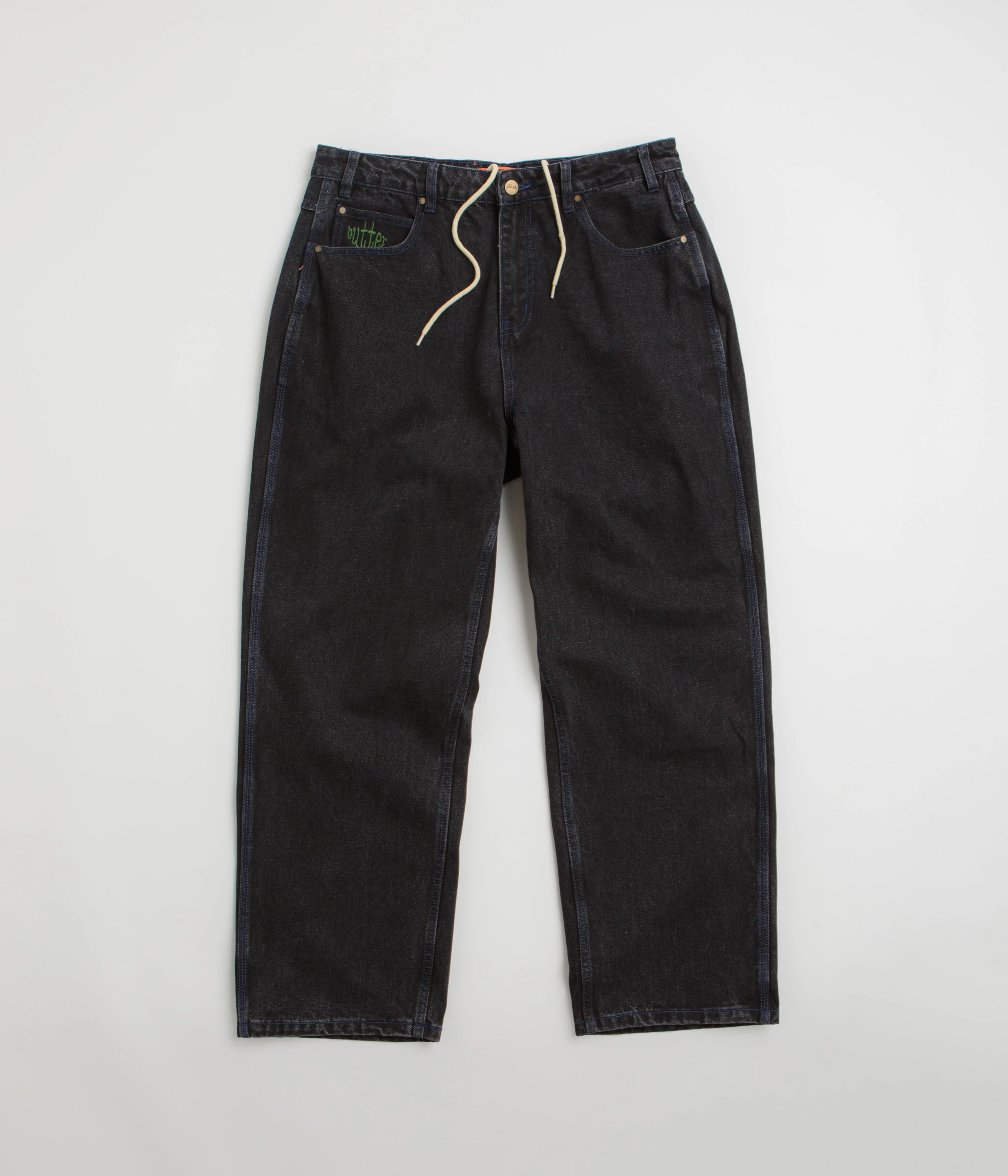 Butter Goods Spider Jeans - Washed Black Anti Pilling Finish