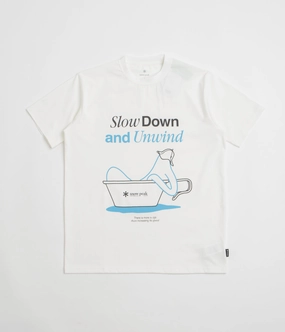 Snow Peak Relaxation T-Shirt - Off White Cozy and Soft