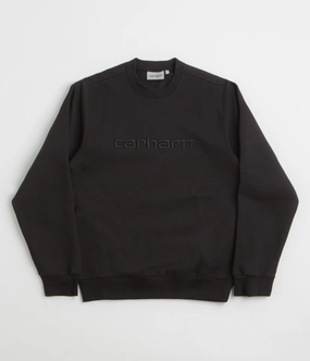 Carhartt Carhartt Crewneck Sweatshirt - Black / Black Chic Design