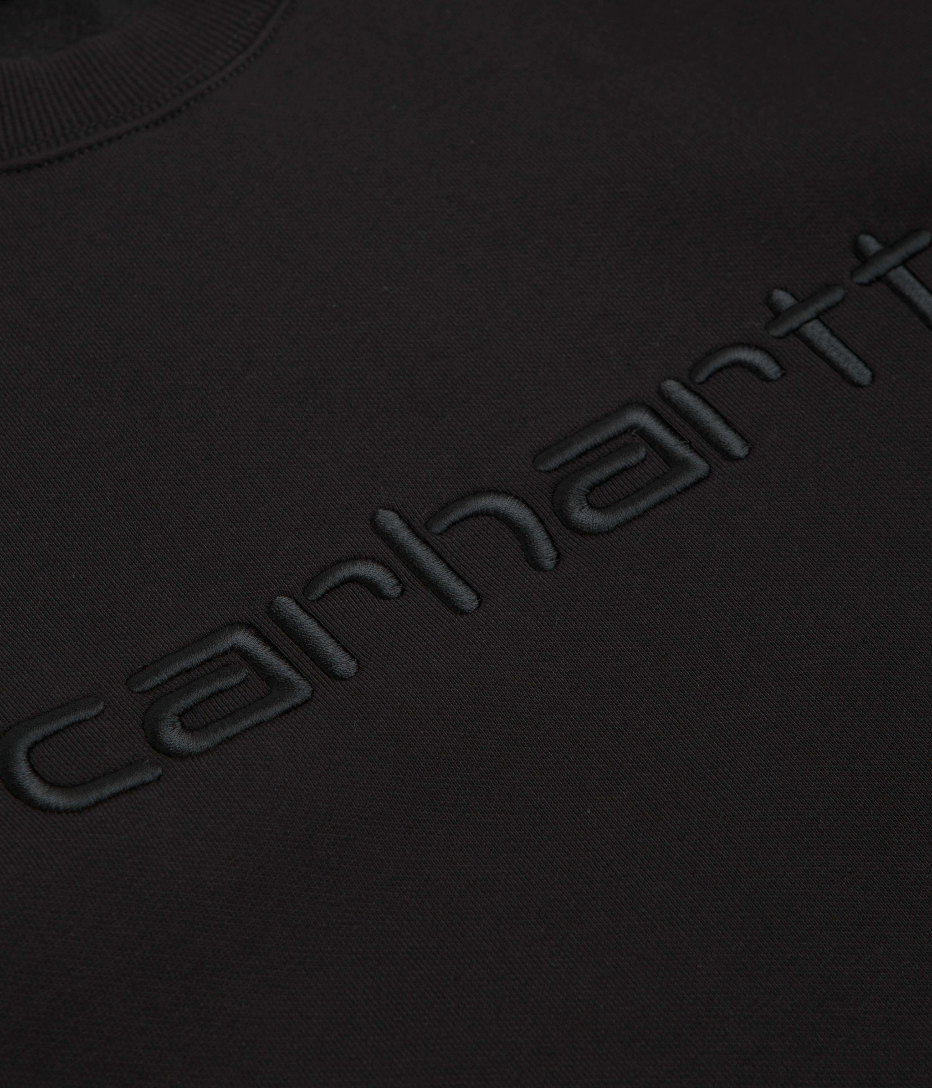 Carhartt Carhartt Crewneck Sweatshirt - Black / Black Hygroscopic Fiber Blend