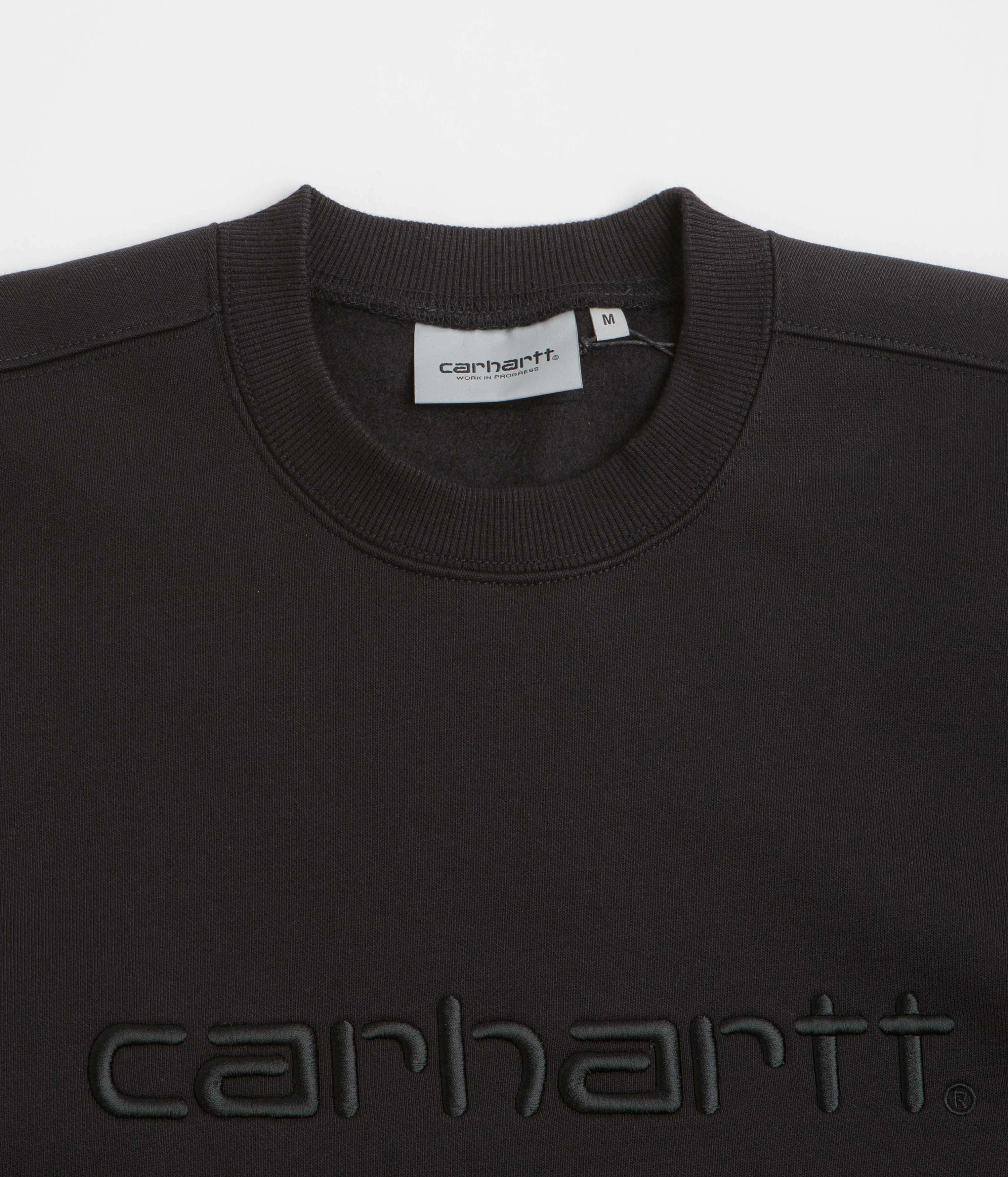 Chilly Day Outfit Layering Knit Carhartt Carhartt Crewneck Sweatshirt - Black / Black