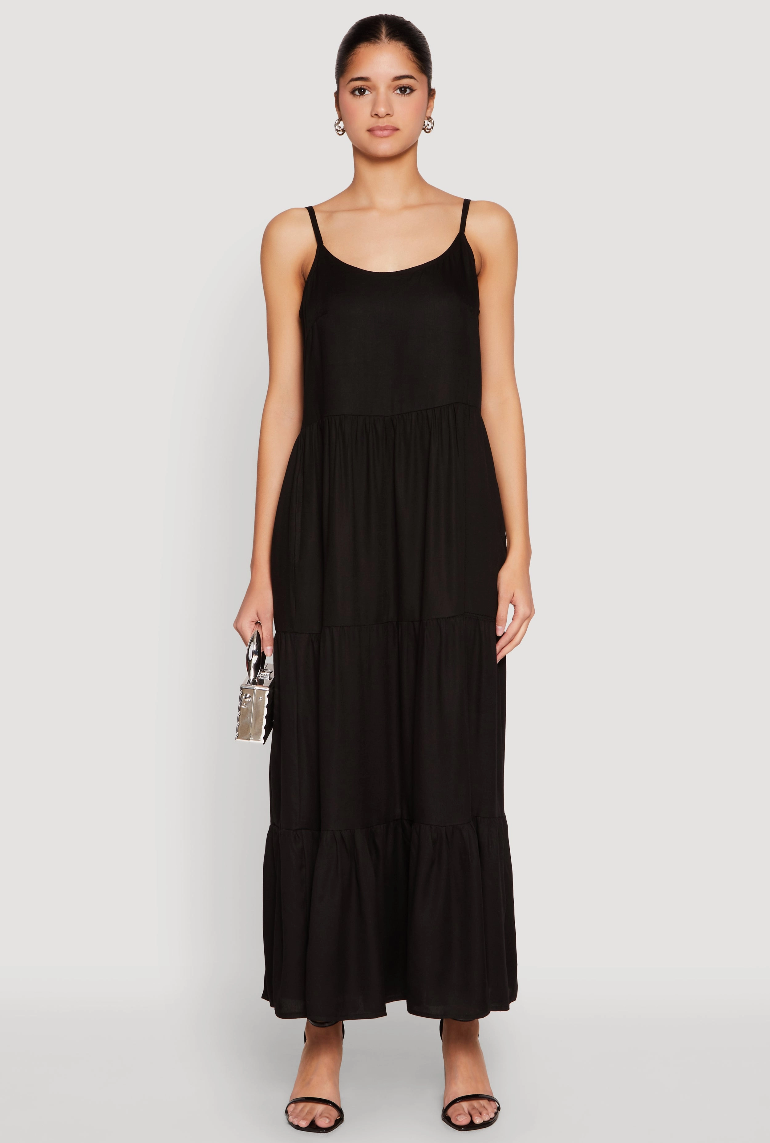 Scoop Neck Tiered Maxi Dress Relaxed and stylish Layered Comfort