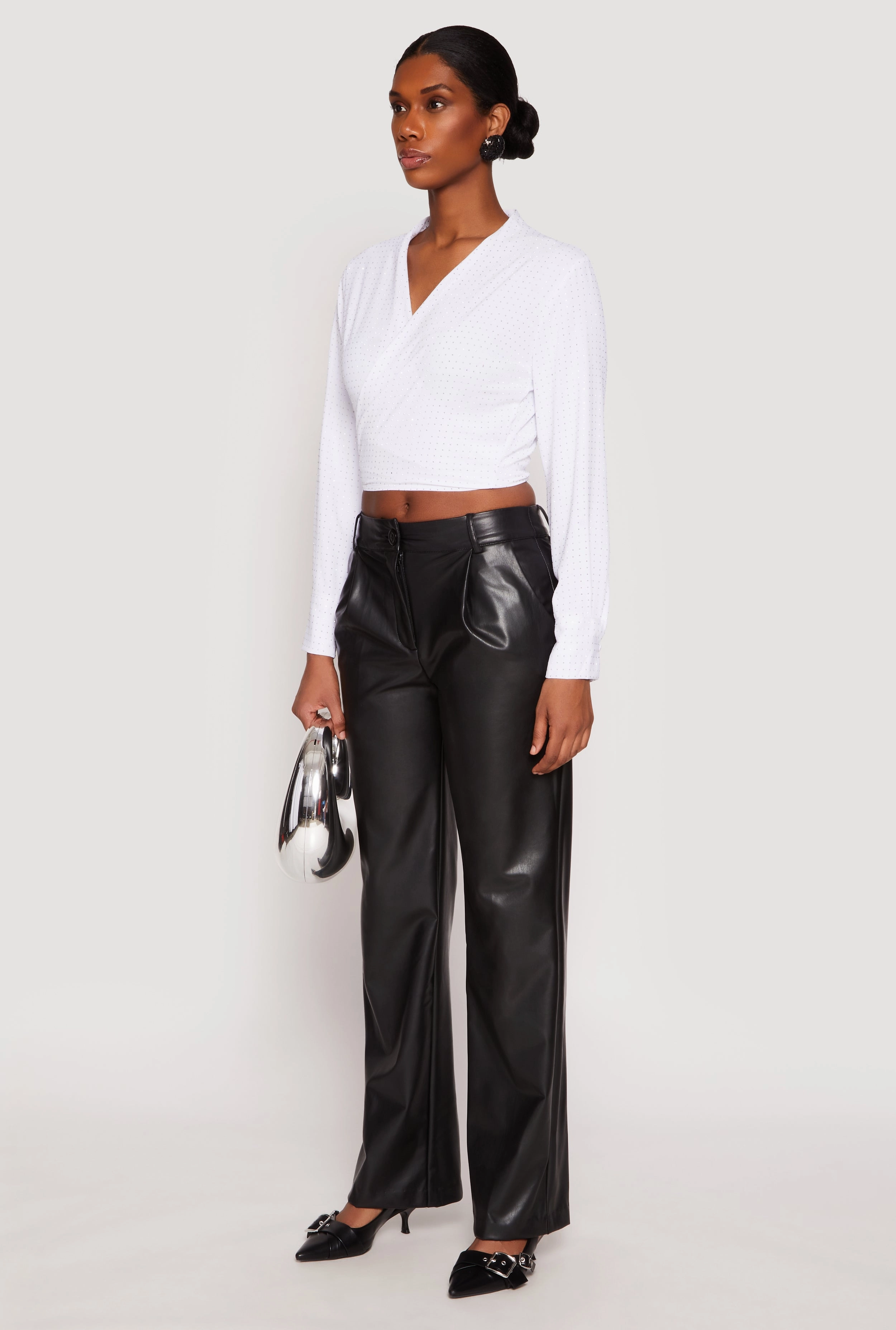 Rhinestone Tie Front Top Breathable Pique Knit Desert dune