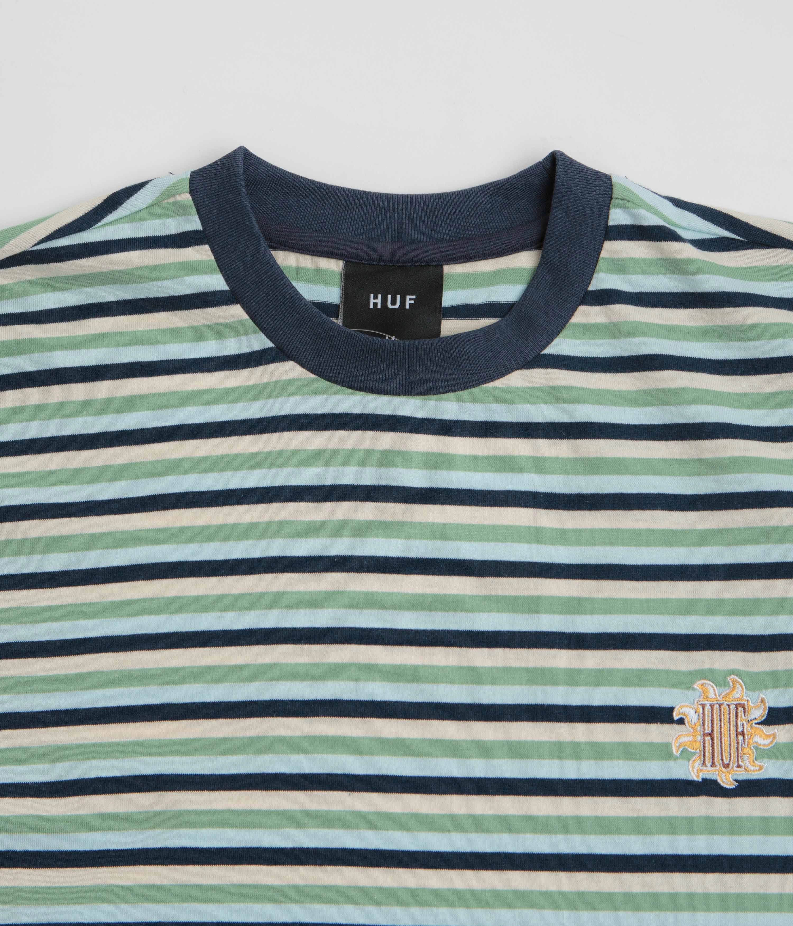 HUF Apollo Striped T-Shirt - Blue Easy Wear