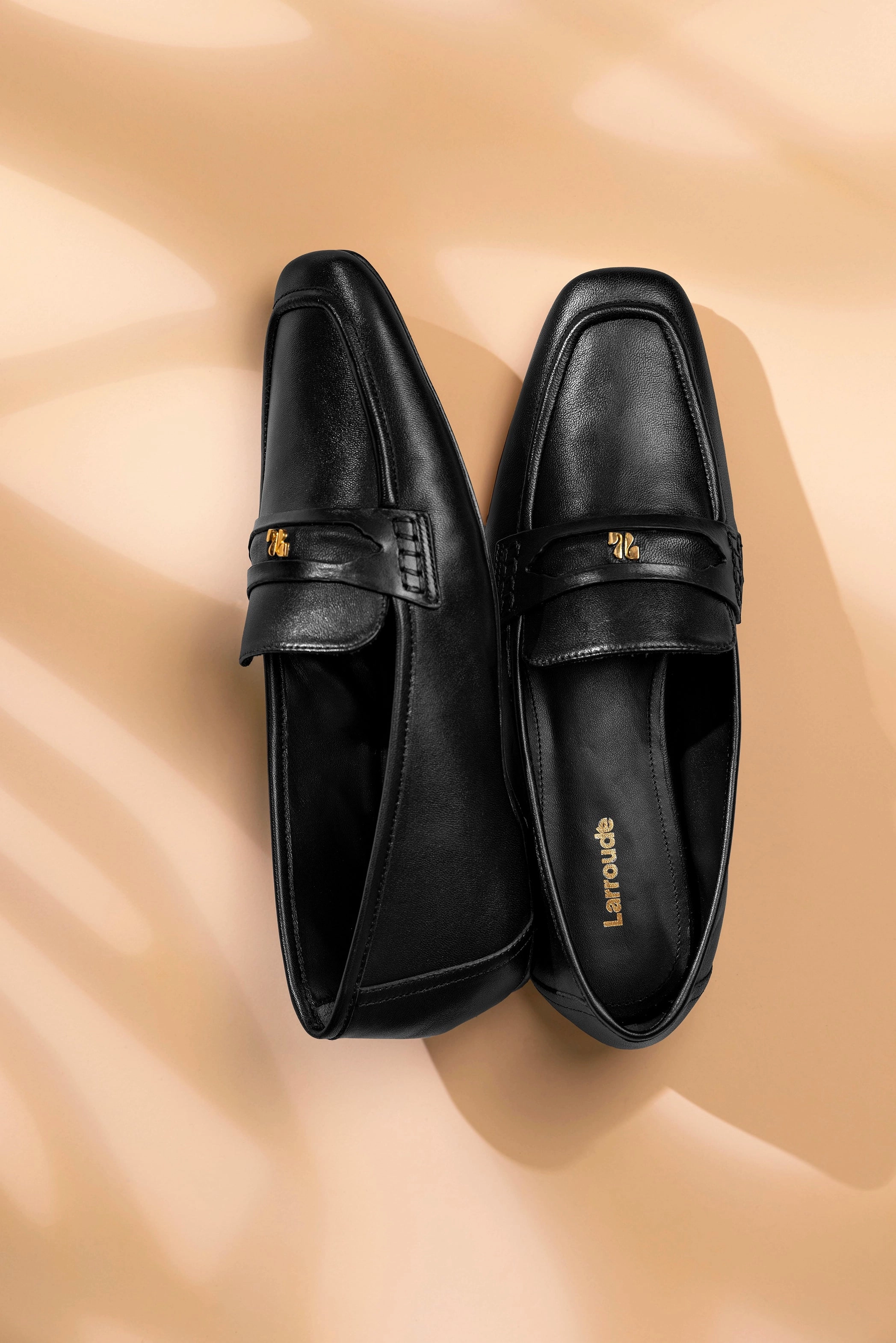 Suki Flat Loafer In Black Leather slow walk