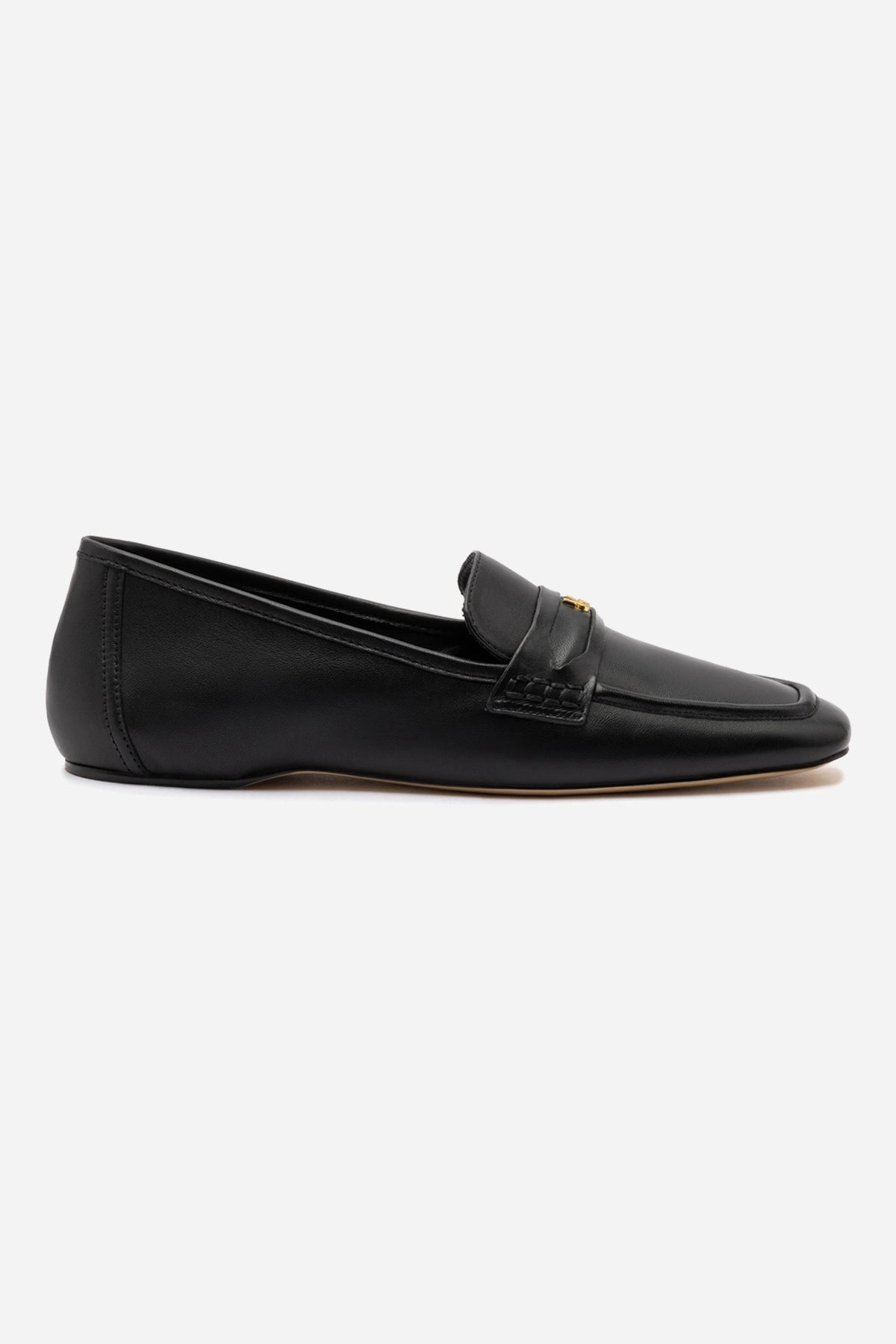 Suki Flat Loafer In Black Leather Path Clear