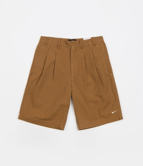 Nike Pleated Chino Shorts - Ale Brown / White Printed Pattern Flexible shape
