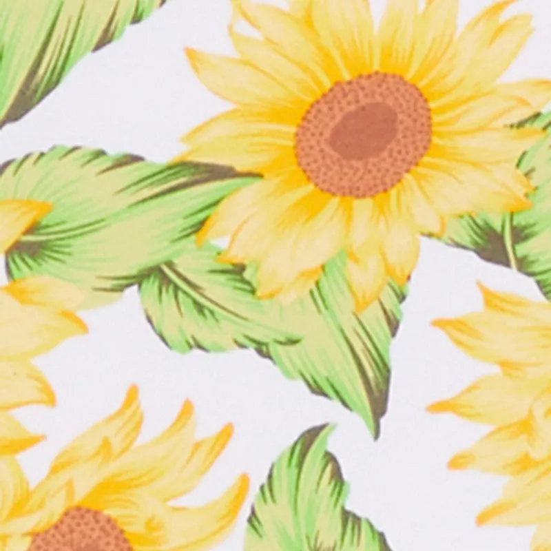 Charming Comfort Night Ready Sunflower Print Shift Dress