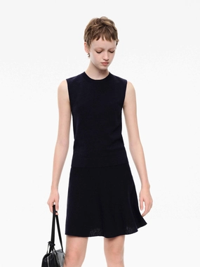 Round Neck Mini Dress loose silhouette Fall Outfit
