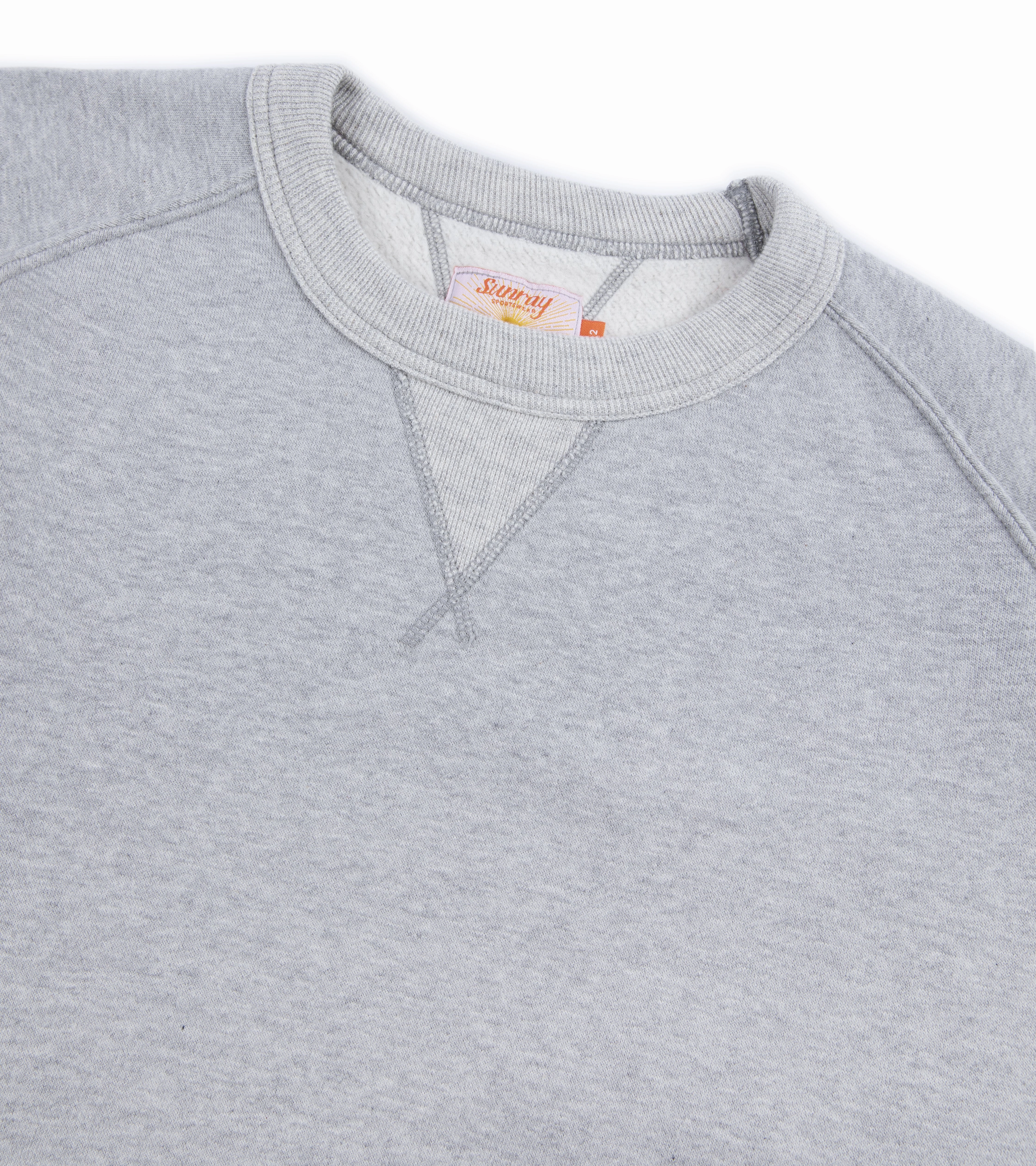 Sunray Sportswear Puamana Raglan Cotton Sweatshirt: Hambledon Grey Lightweight Thermal Comfy & Cozy