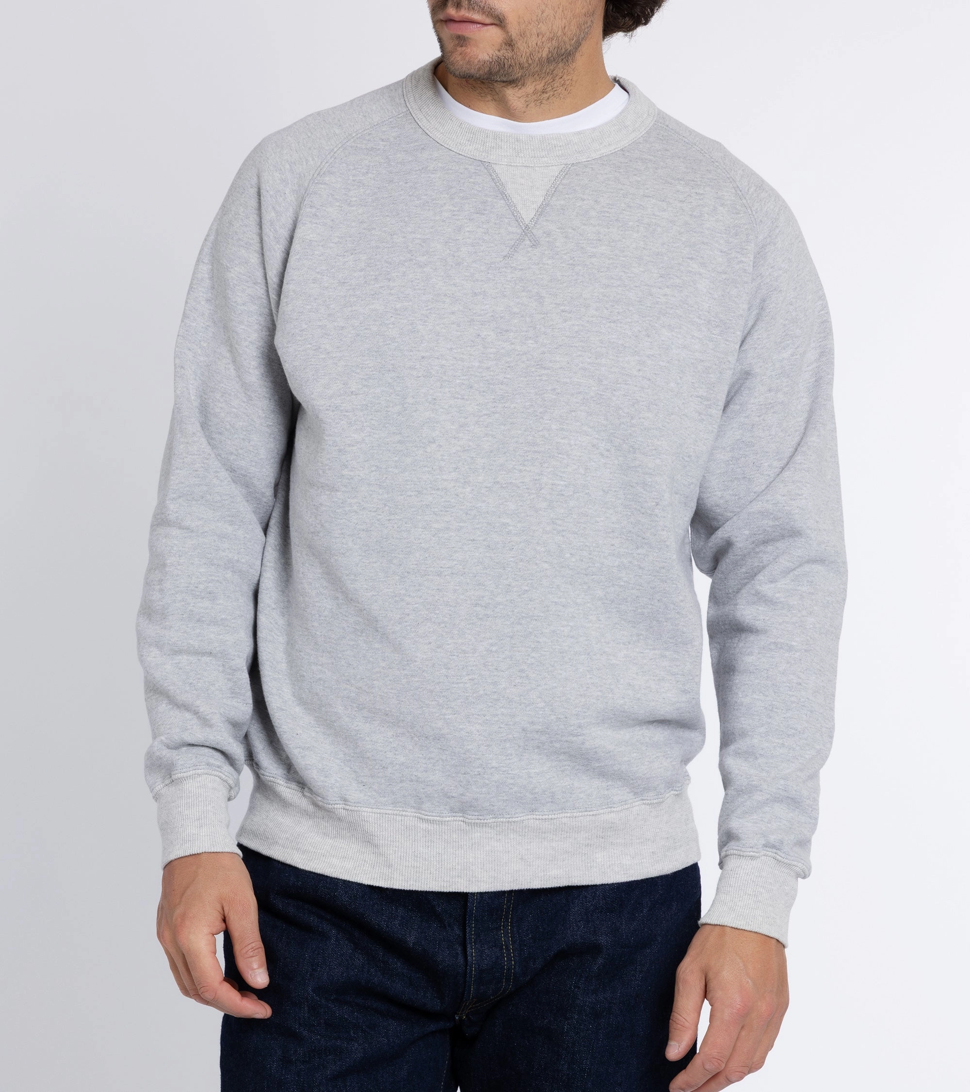 Hypoallergenic Yarn Construction Soft Knit Style Sunray Sportswear Puamana Raglan Cotton Sweatshirt: Hambledon Grey
