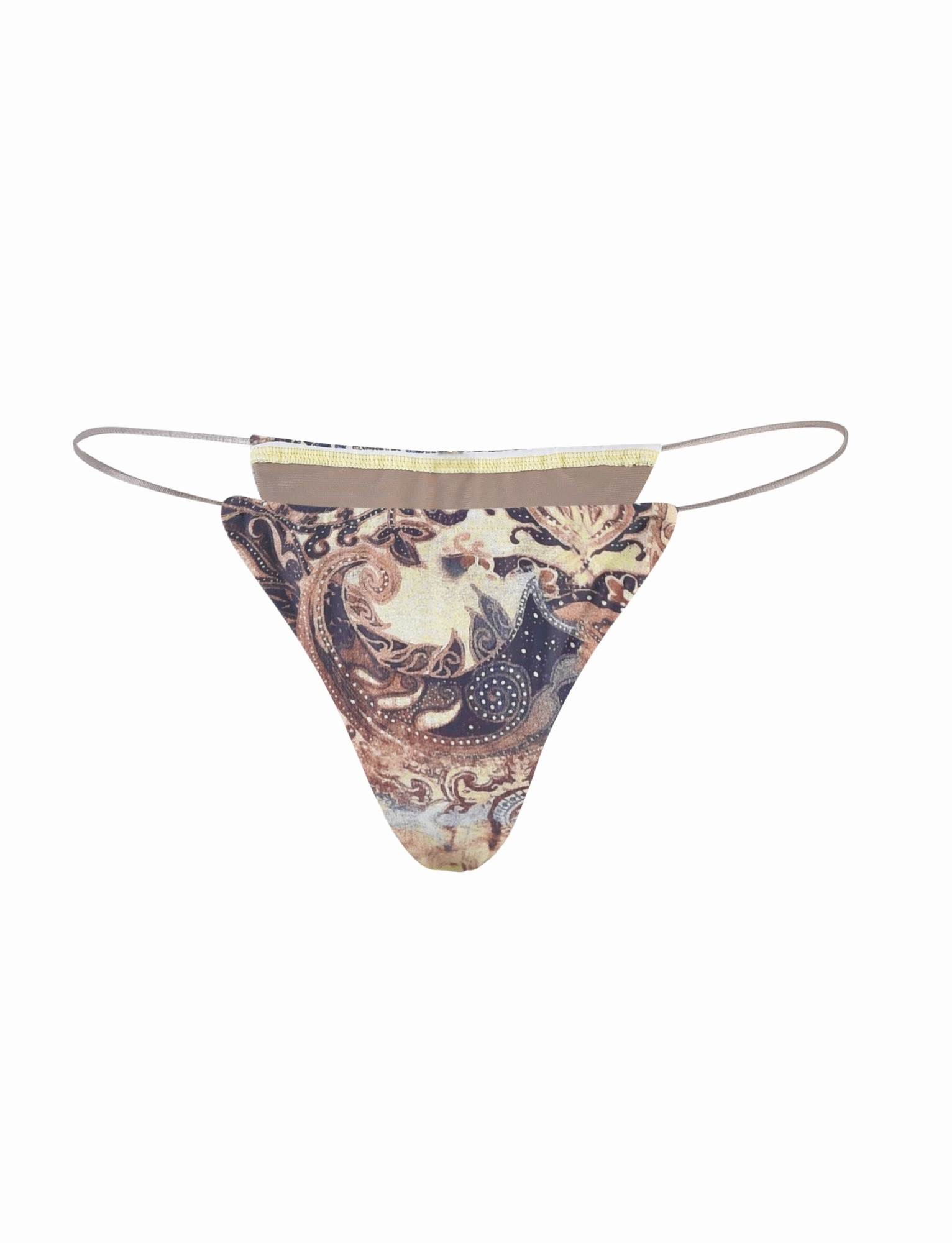 KRYZE BIKINI BOTTOM - MULTI : TIE DYE : PAISLEY TIE DYE Quick Adjust Drawcord