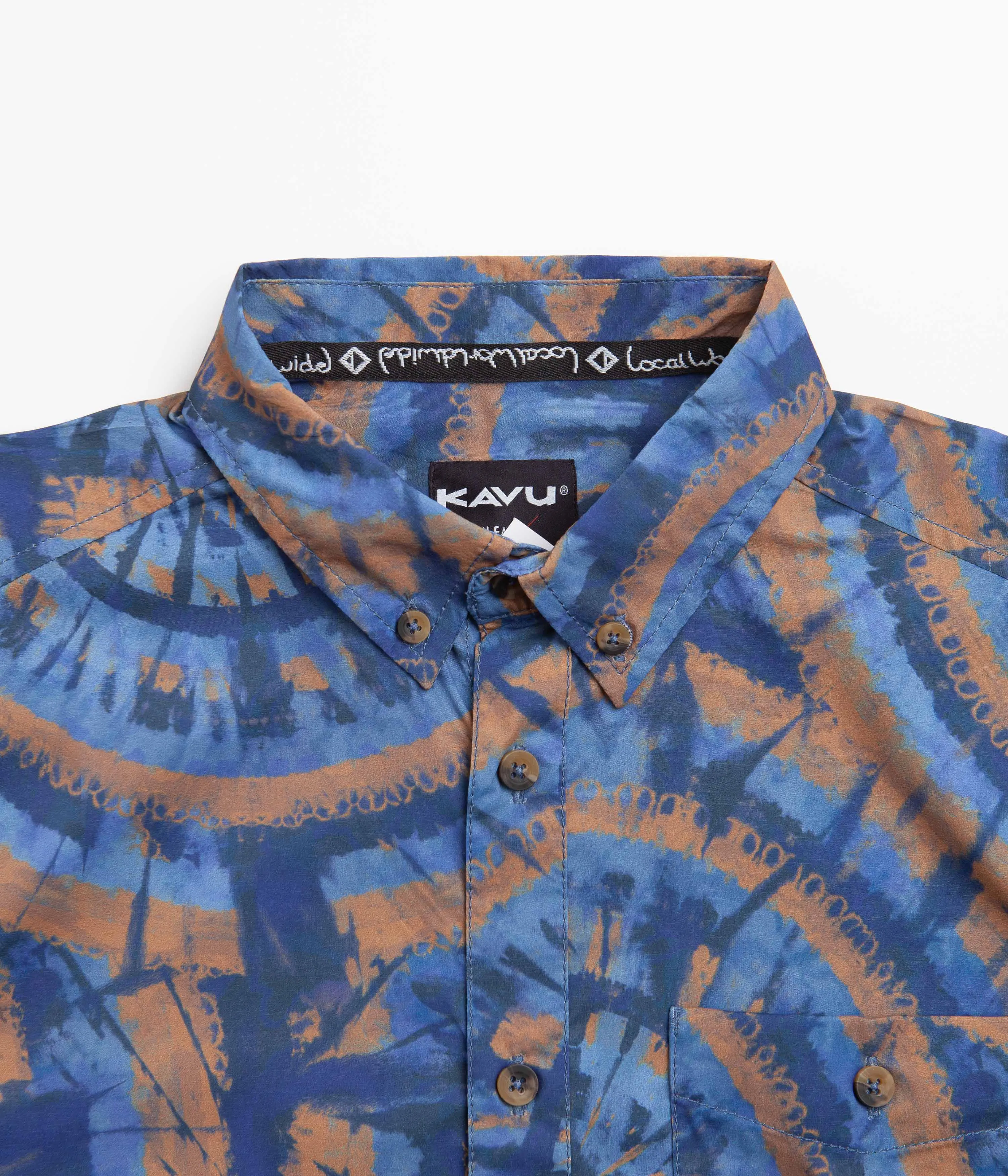 Kavu River Wrangler Short Sleeve Shirt - Circle Tie Dye Iconic look