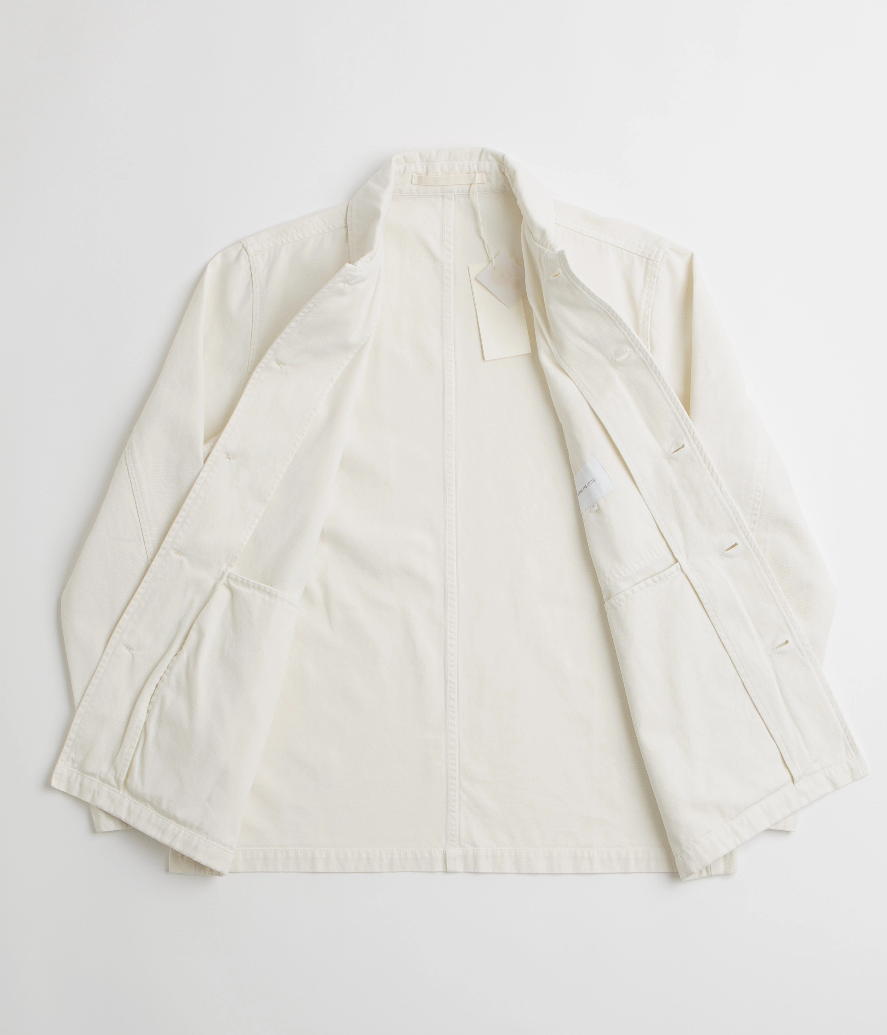 Norse Projects Standard Twill Overshirt - Ecru wrinkle free finish Breathable Membrane