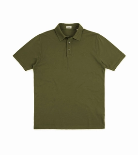 Trunk Moxon Short Sleeve Polo Shirt: Olive EasyCare Textile Moisture Wicking Fabric
