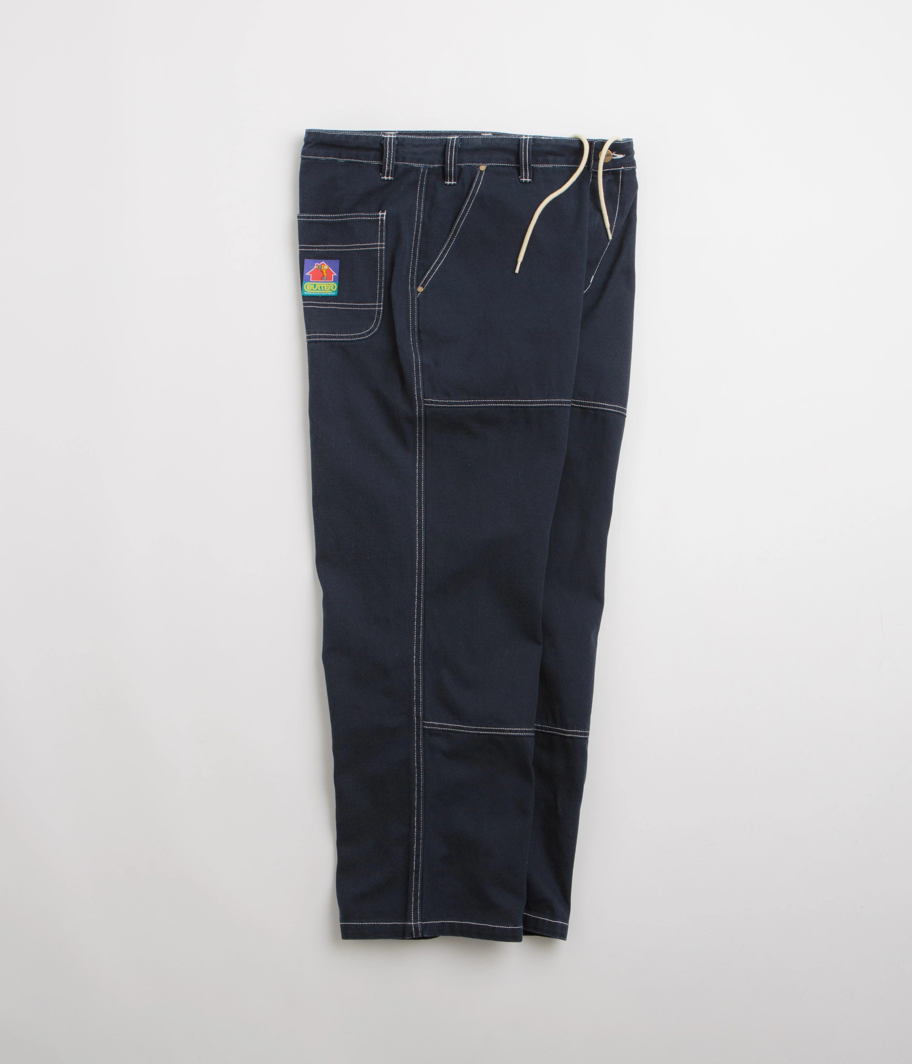Wear Resistant Fabric Simple Silhouette Butter Goods Work Pants - Navy