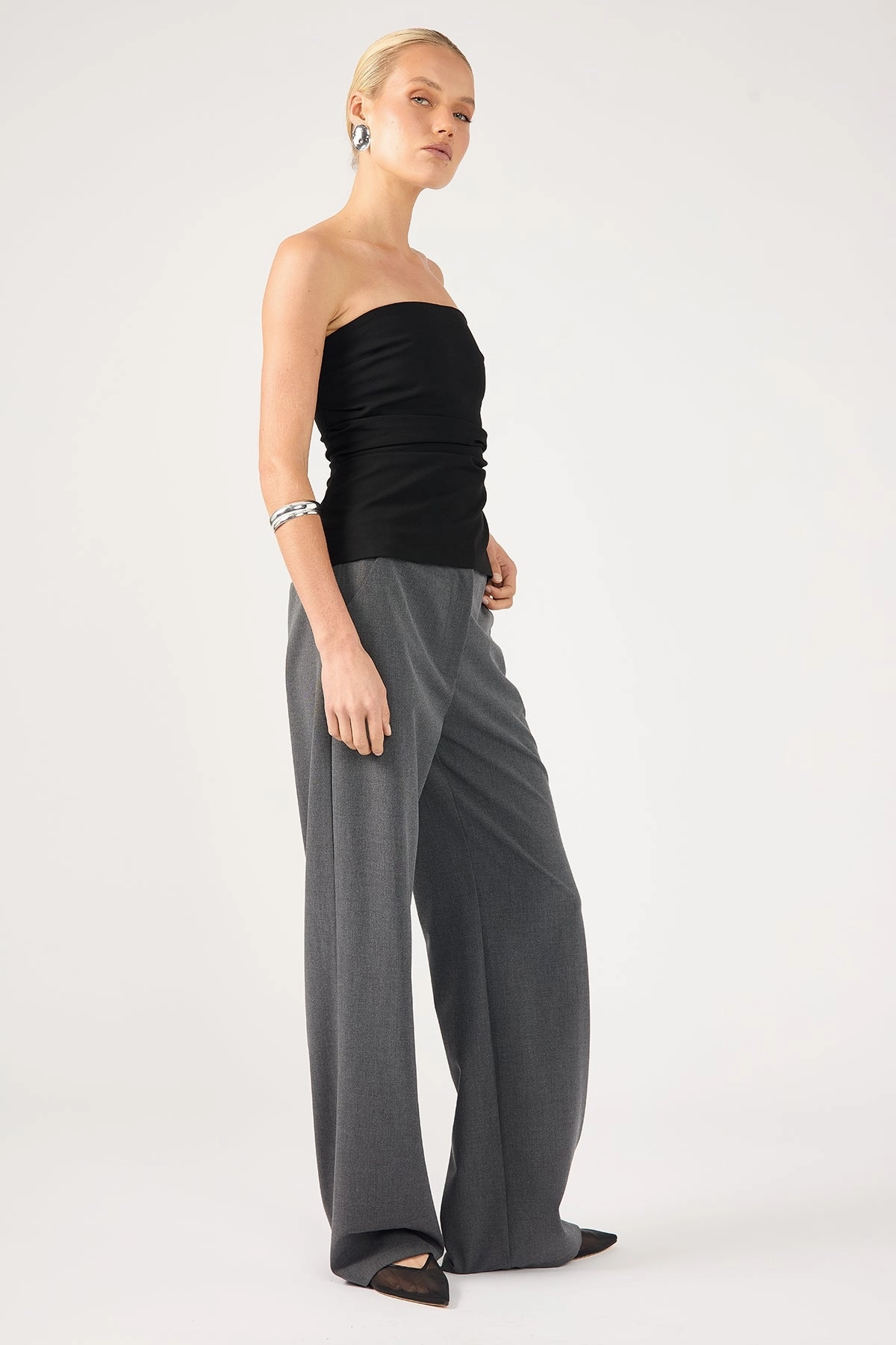 Abrasion resistant Perfect Stranger Koda Mid Rise Tailored Pant Grey